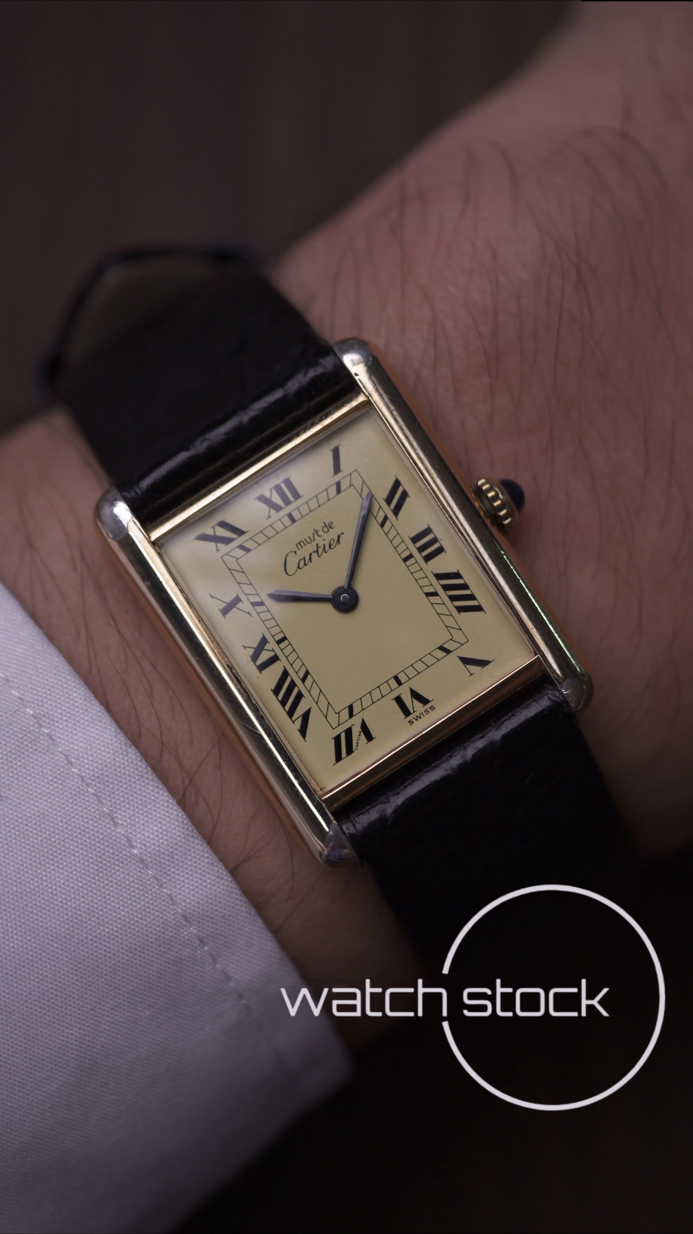 Cartier Tank lemon roman numbers dial taglia 6