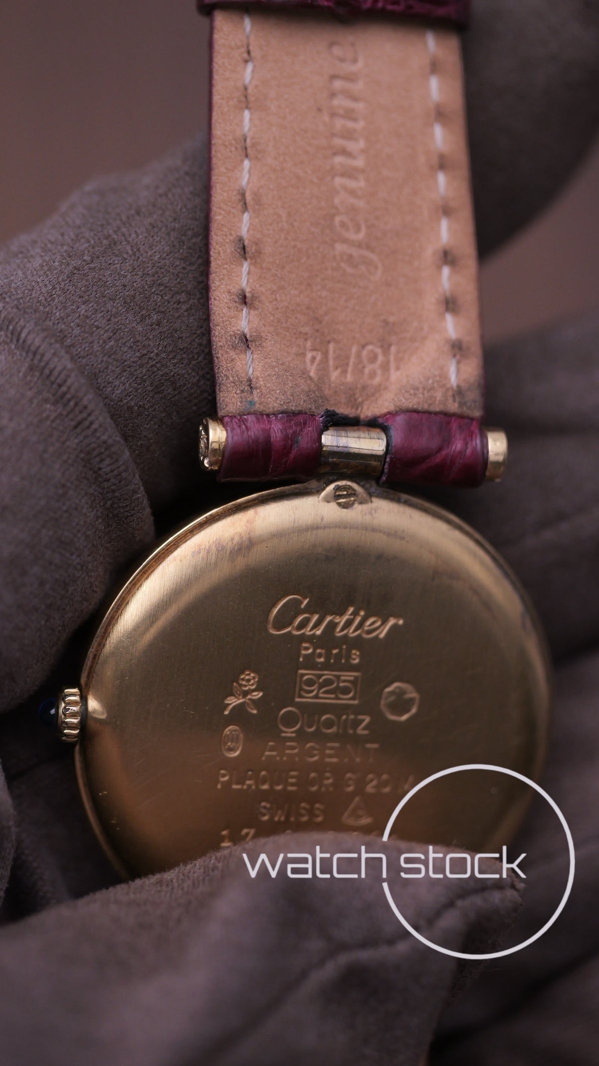 Cartier Vendome ref.590003 30mm Burgundy dial 1980