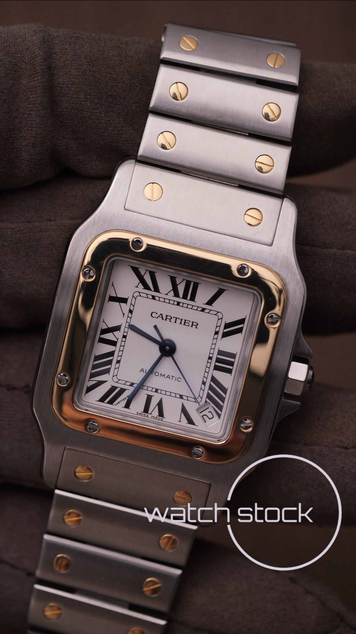 Cartier santos galbee XL Gold Steel ref.2823 Automatic 32x45mm