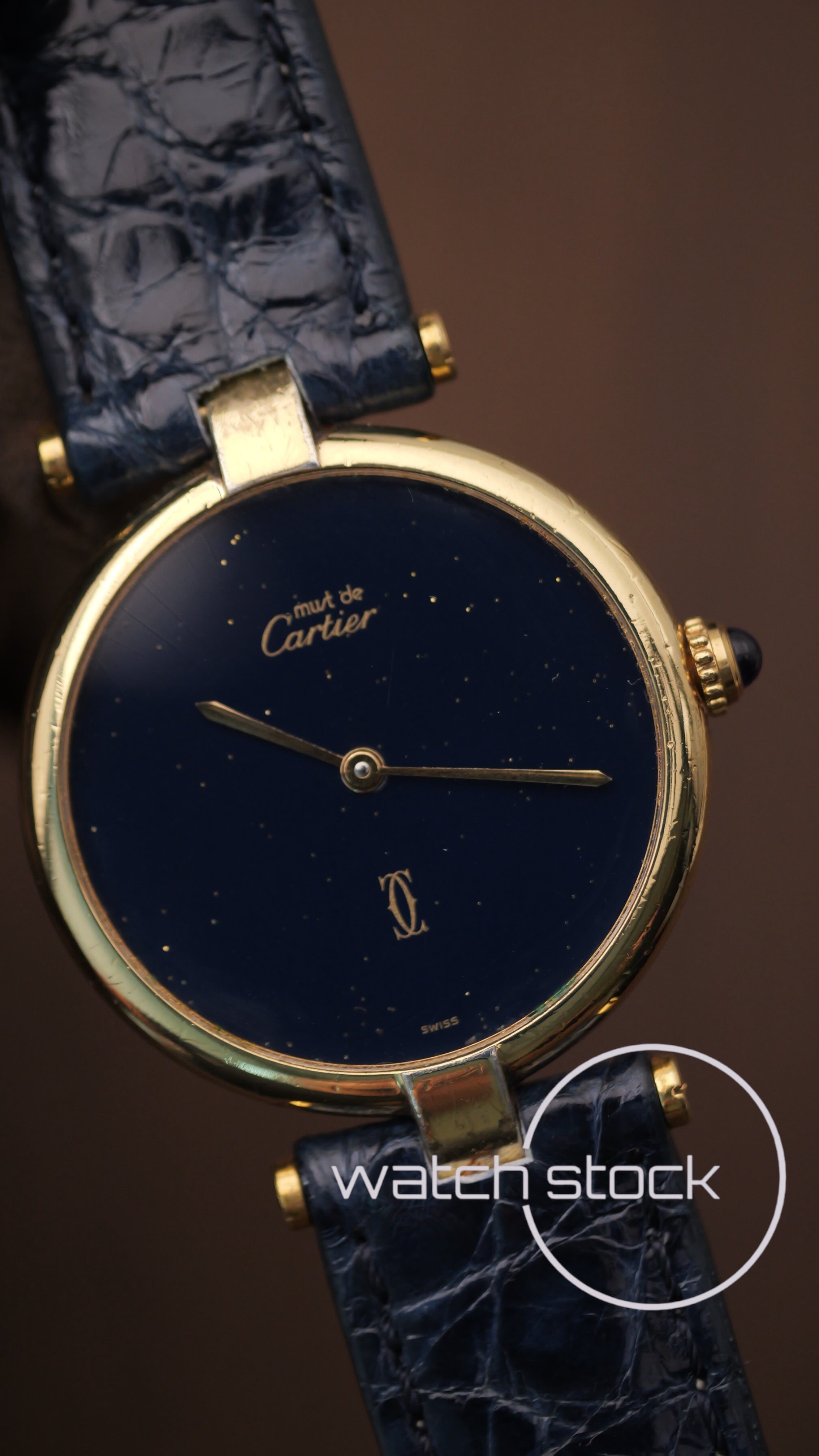 Cartier Vendome 30mm blue stardust dial unisex 1980º