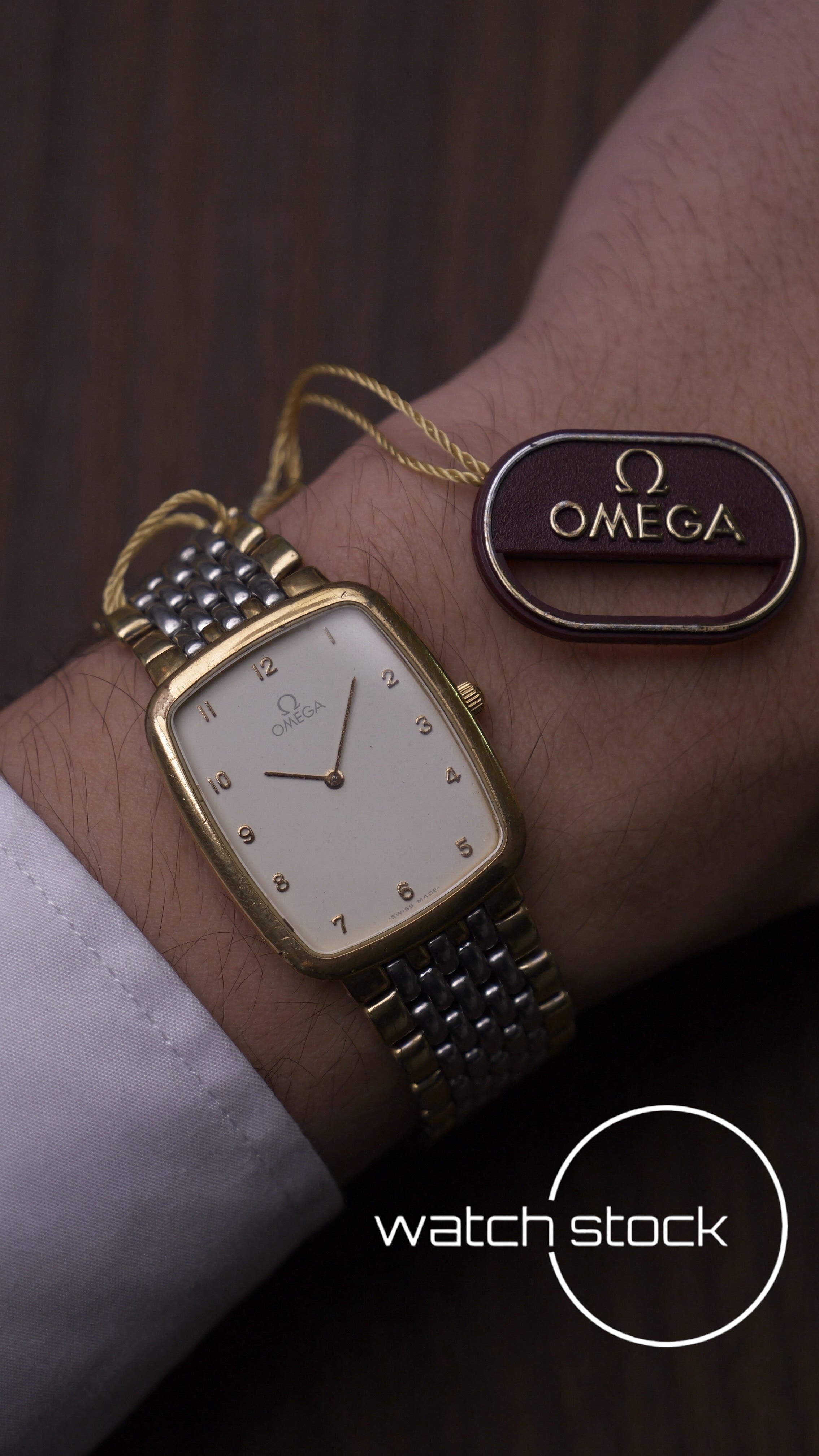 Omega de ville 1986 braccialato con scatola e cartellino Quartz