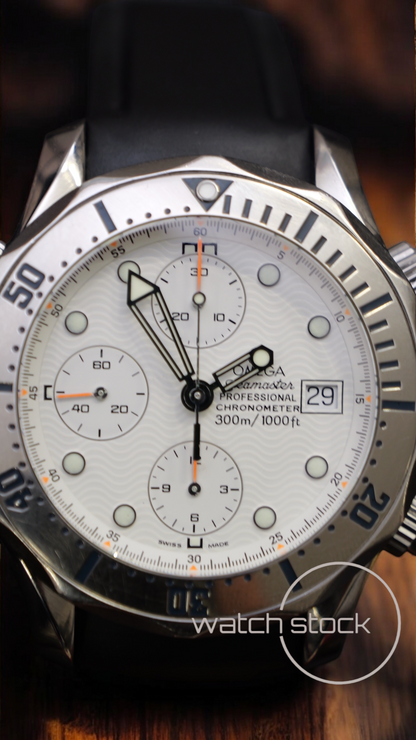 Omega seamaster 300m Chrono (41mm) white dial ref. 178 0514