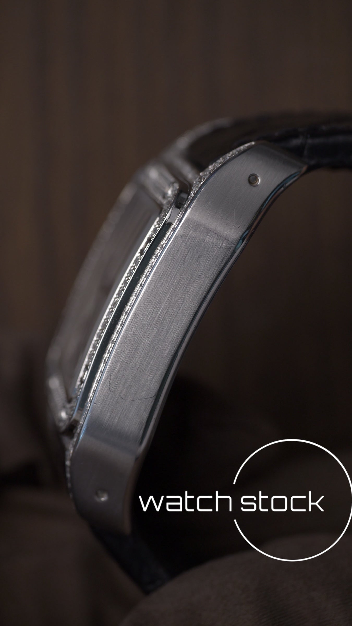 Cartier santos 100 XL ref.2656 Automatic custom diamond