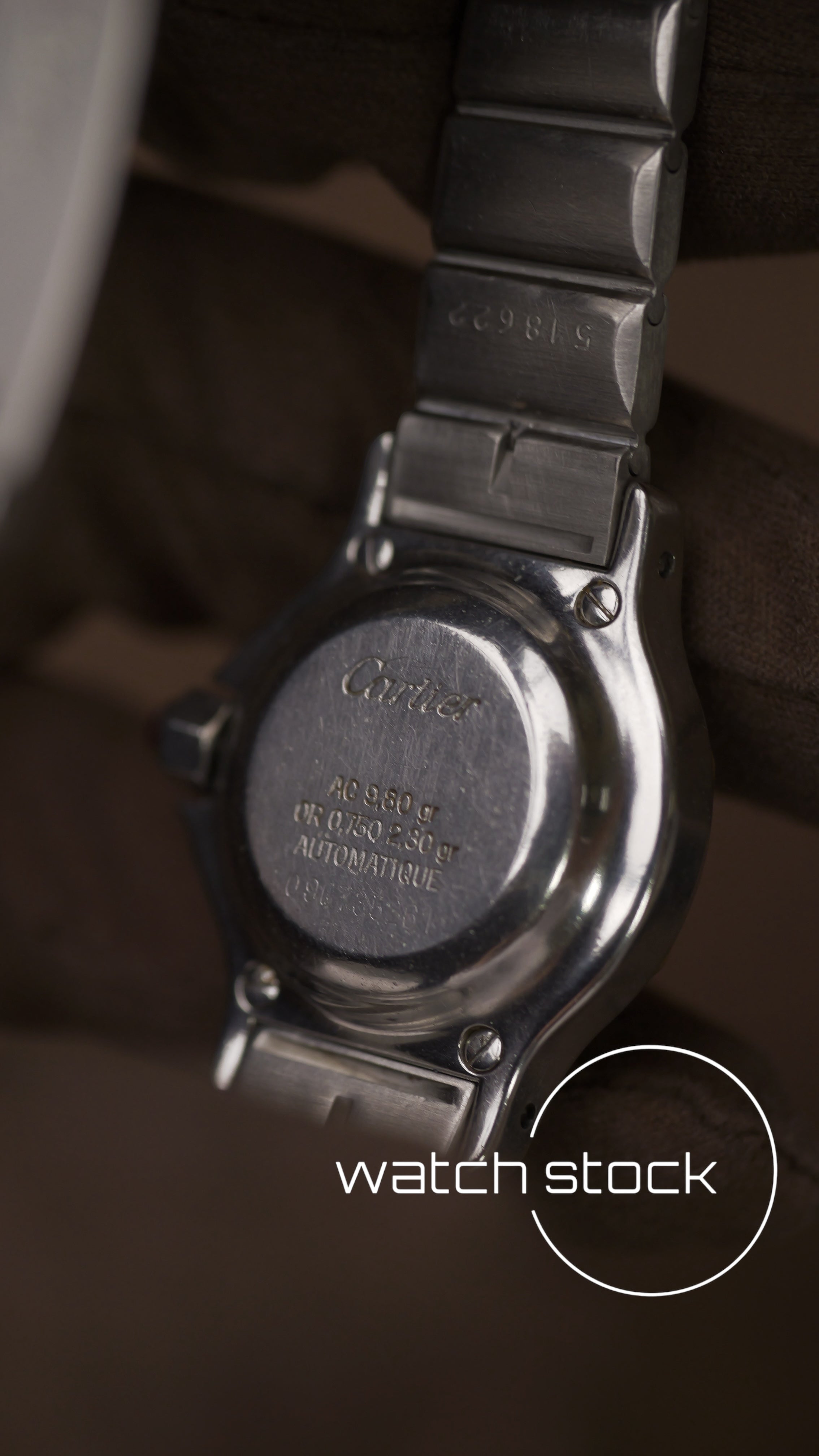 Cartier santos octagon 26mm santos de cartier ref. 0907 Rare dial Burgundy red marble effect  lady Automatic