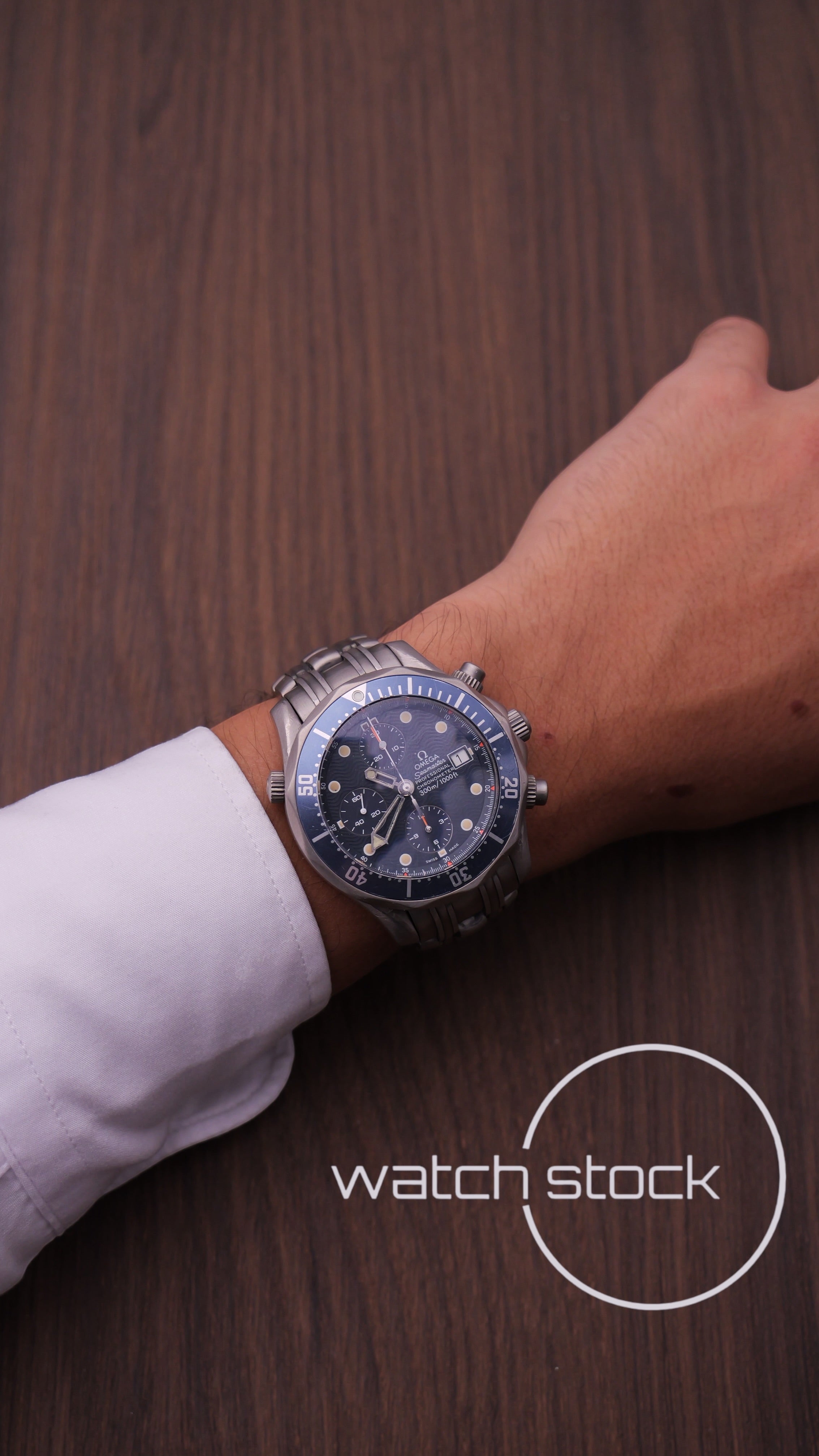 Omega seamaster 300m Chrono titanium ref. 178.0504 41mm blue dial