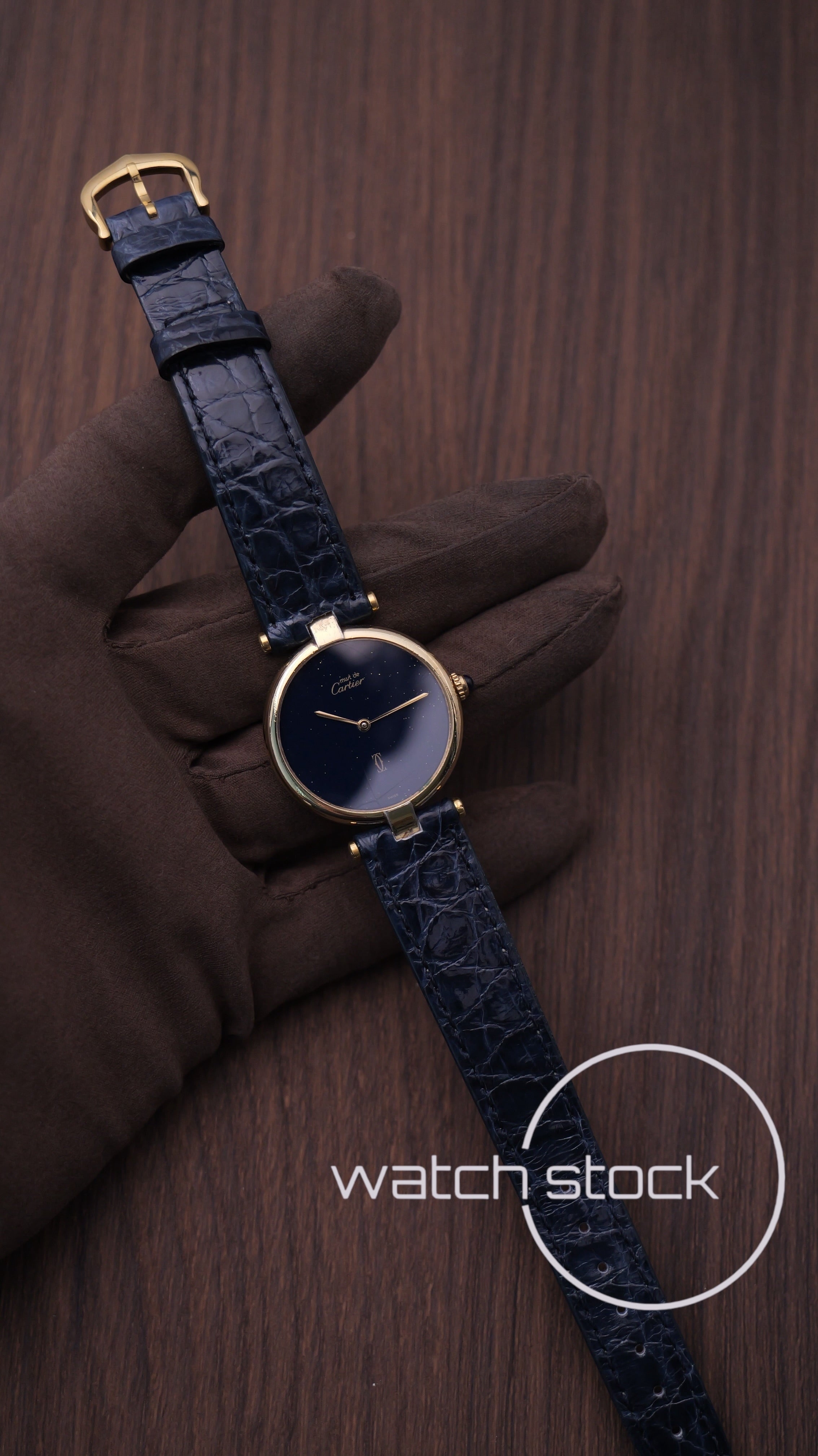 Cartier Vendome 30mm blue stardust dial unisex 1980º