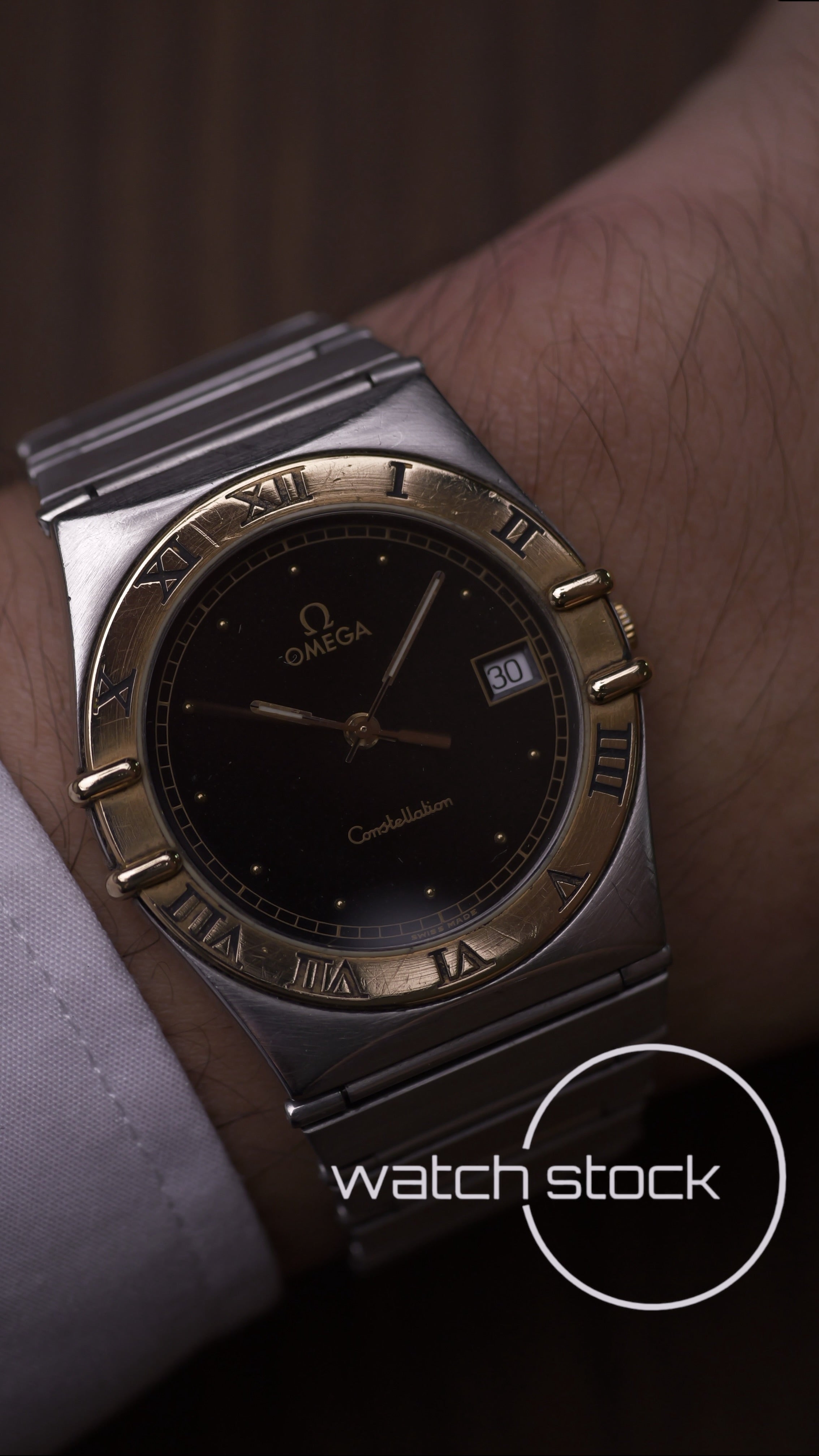 Omega constellation quarz (34mm) black dial vintage