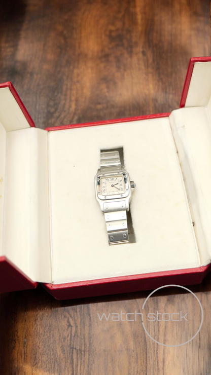 Cartier santos galbe lady 24x35mm santos de cartier quarz box misura 2 con scatola