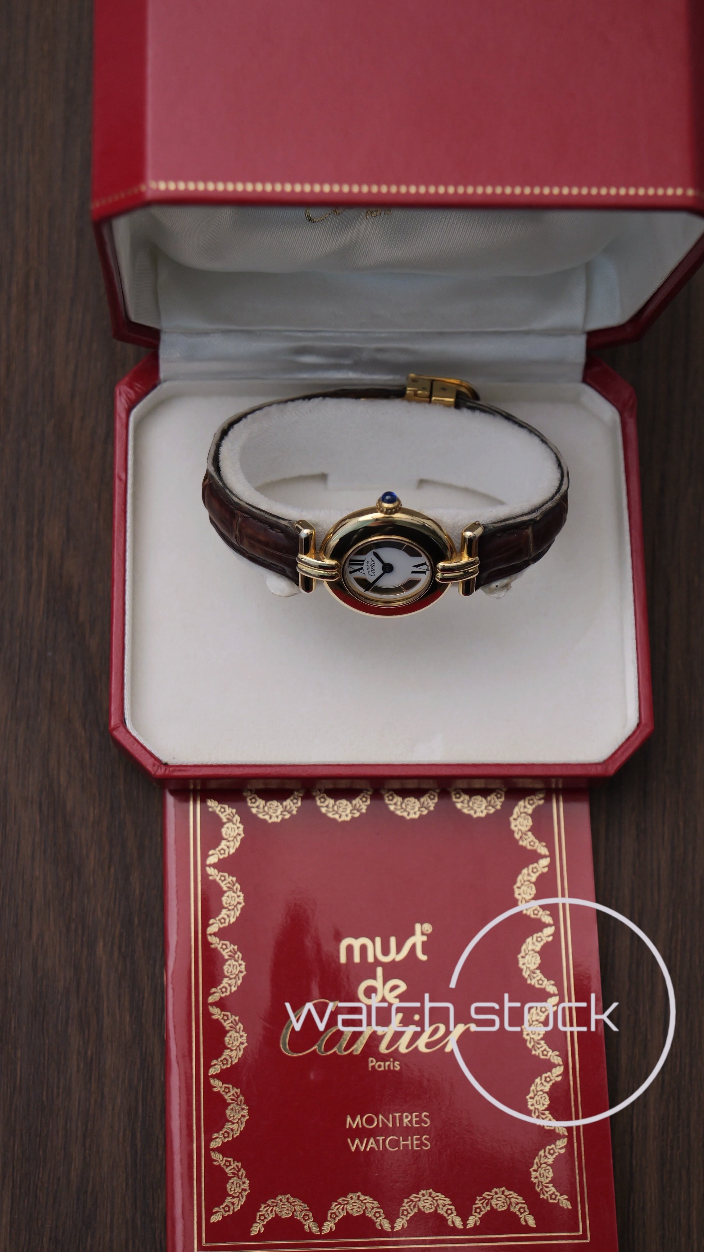 Cartier vermeil colisee 24mm ref. 590002 quartz