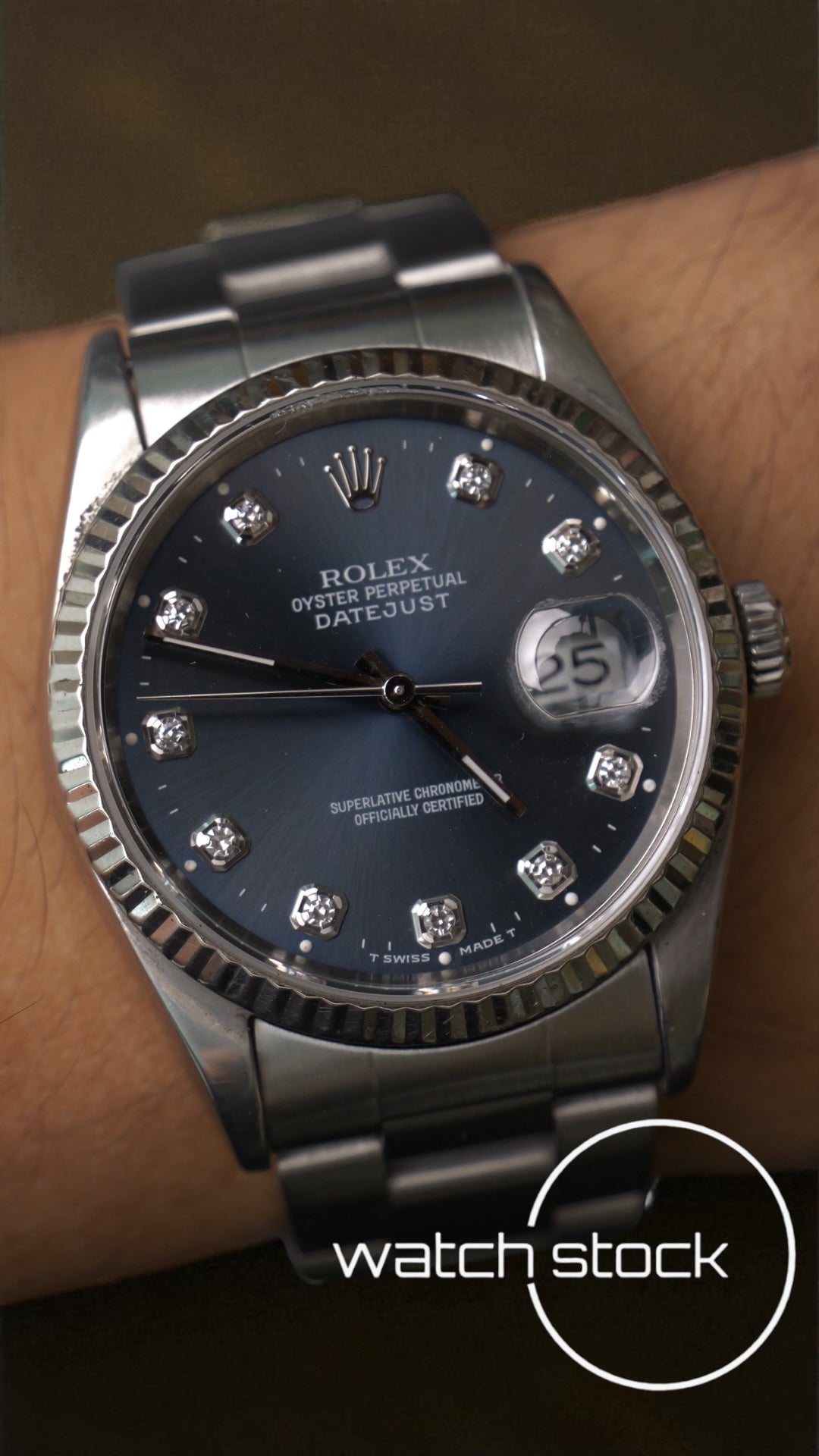 Rolex Datejust 36mm ref16234 Custom diamond dial anno 1994