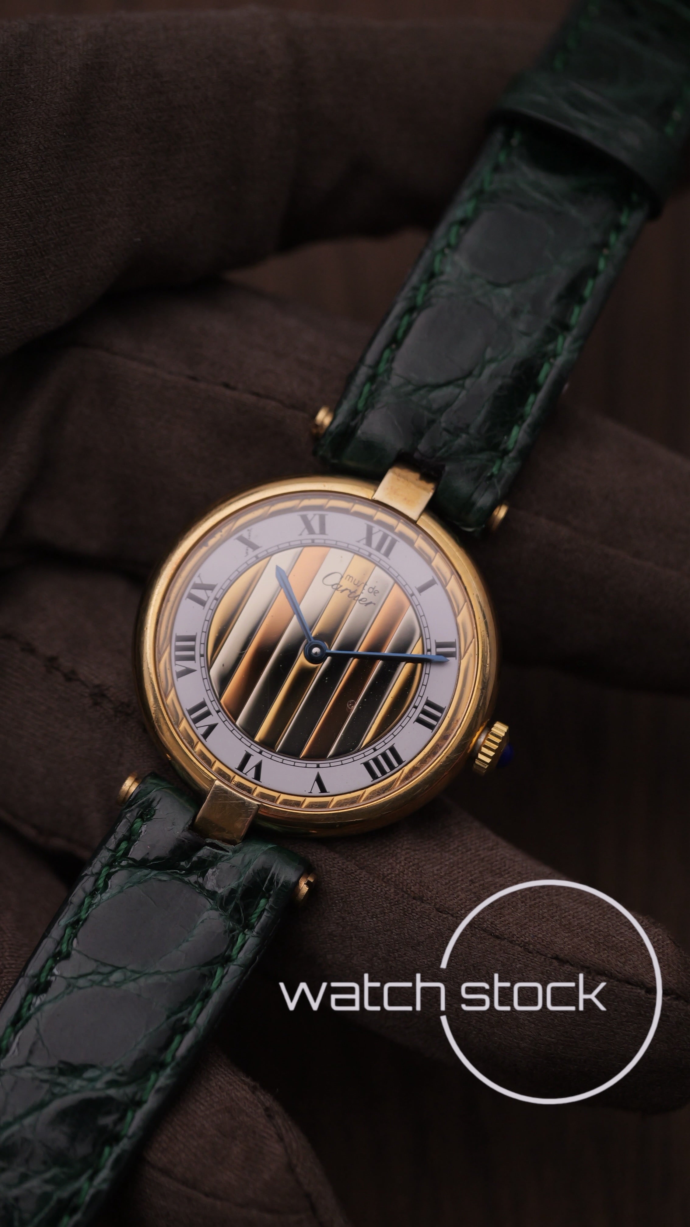 Cartier Vendome 30mm Trinity dial anno 1980