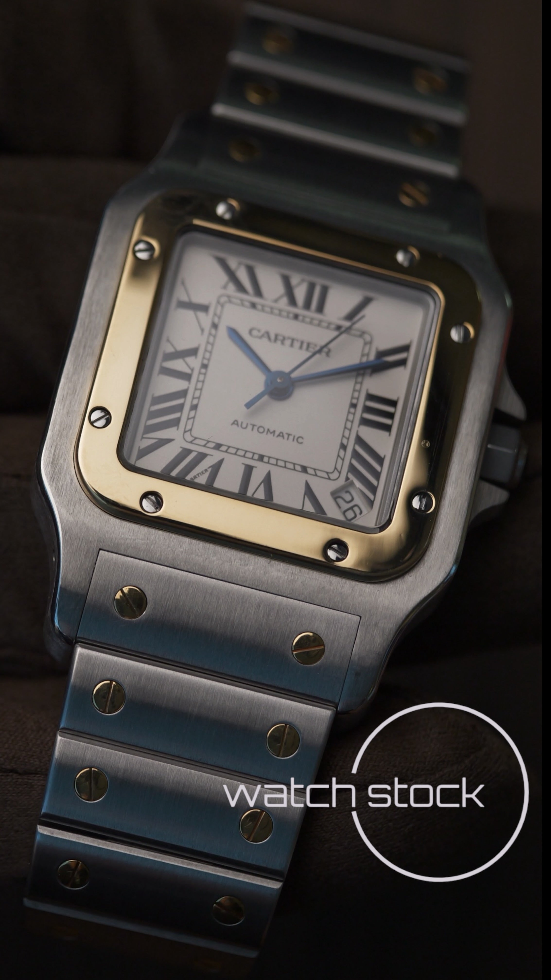 Cartier santos galbee XL Gold Steel ref.2823 Automatic 32x45mm