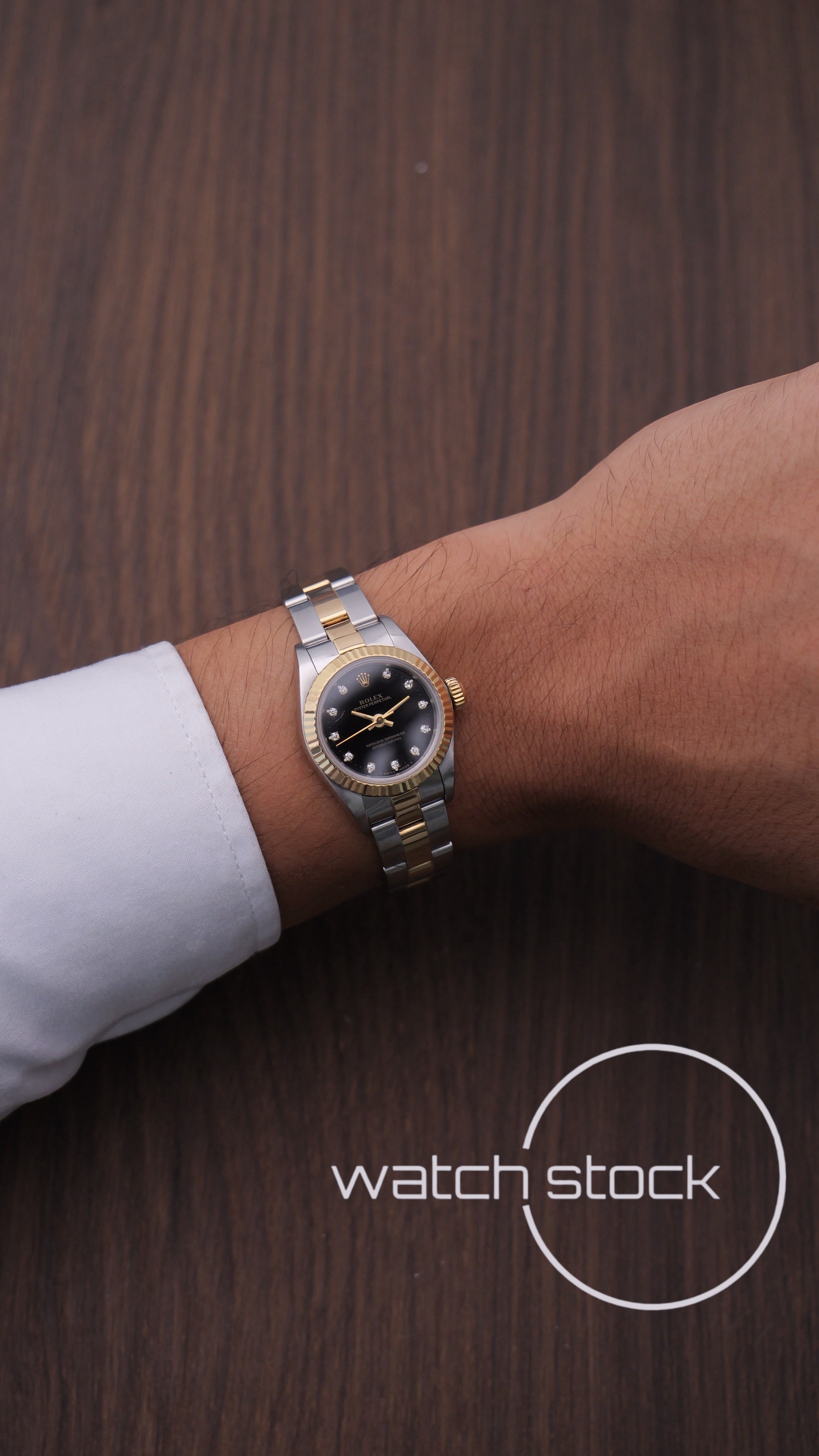Rolex oyster perpetual 26mm ref. 67193  1994º Two Tone Diamonds