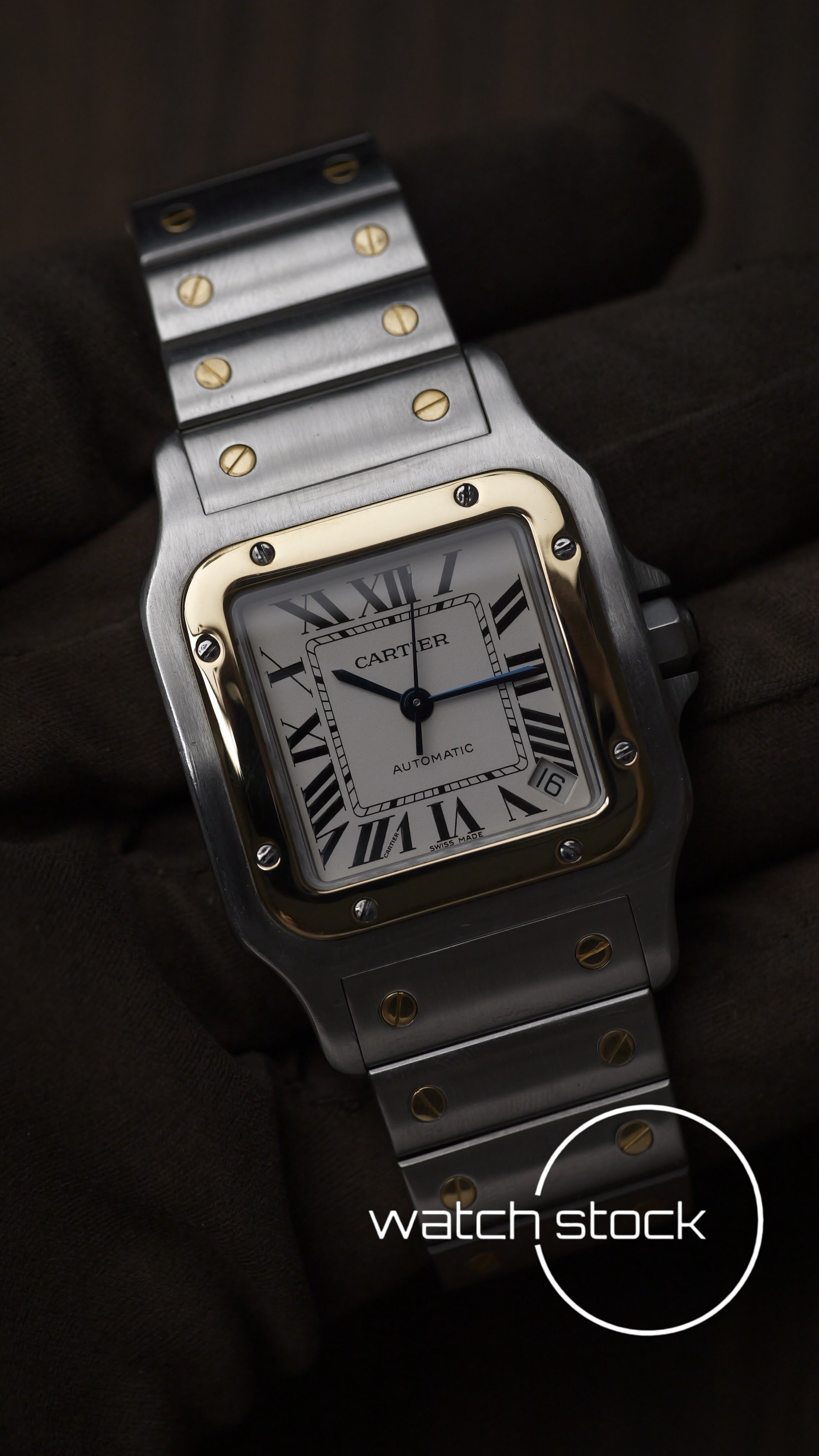Cartier santos galbee XL Gold Steel ref.2823 Full set Automatic 32x45mm
