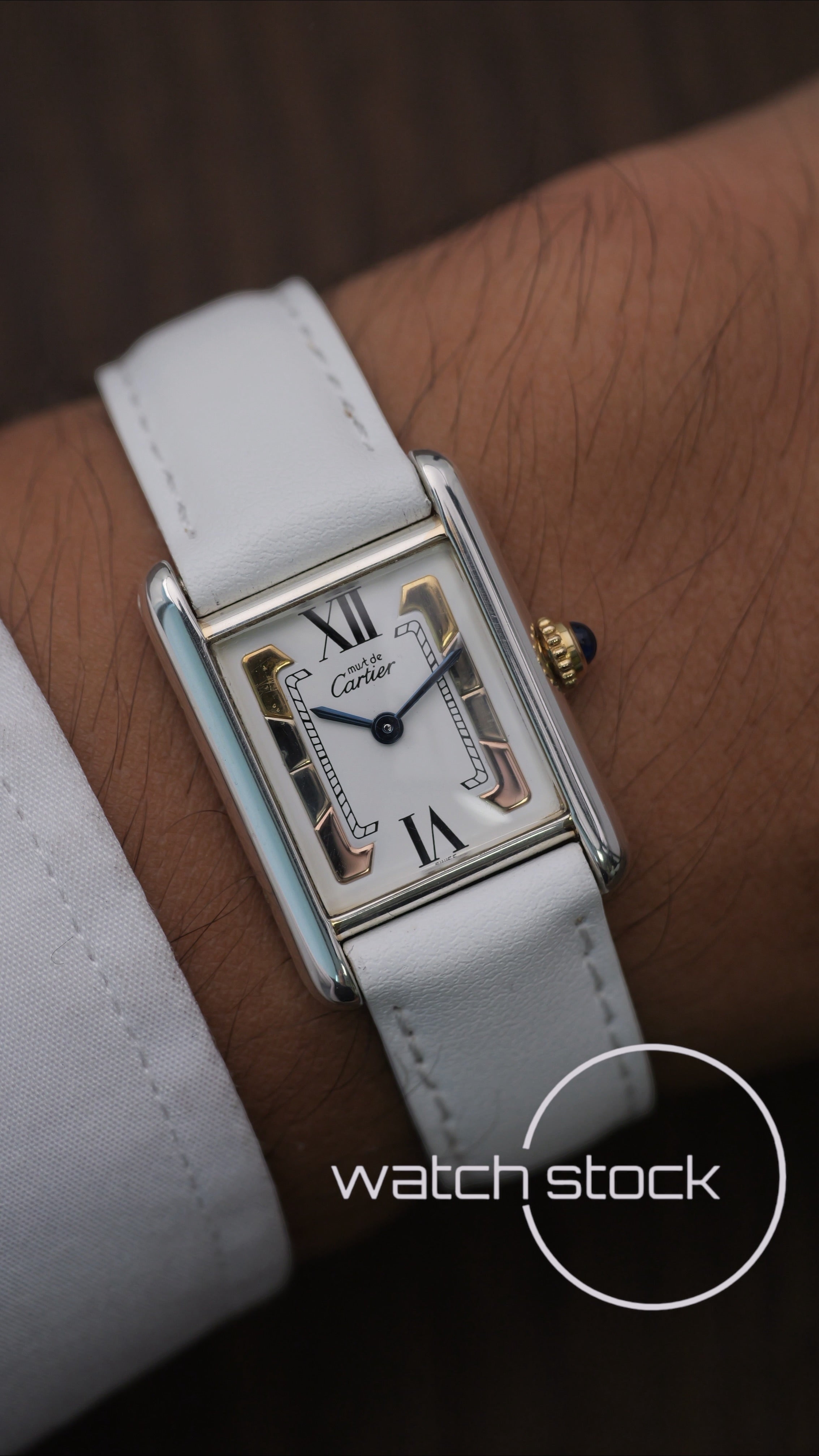 Cartier tank vermeil argent plaque gold ref.1613 tg.3