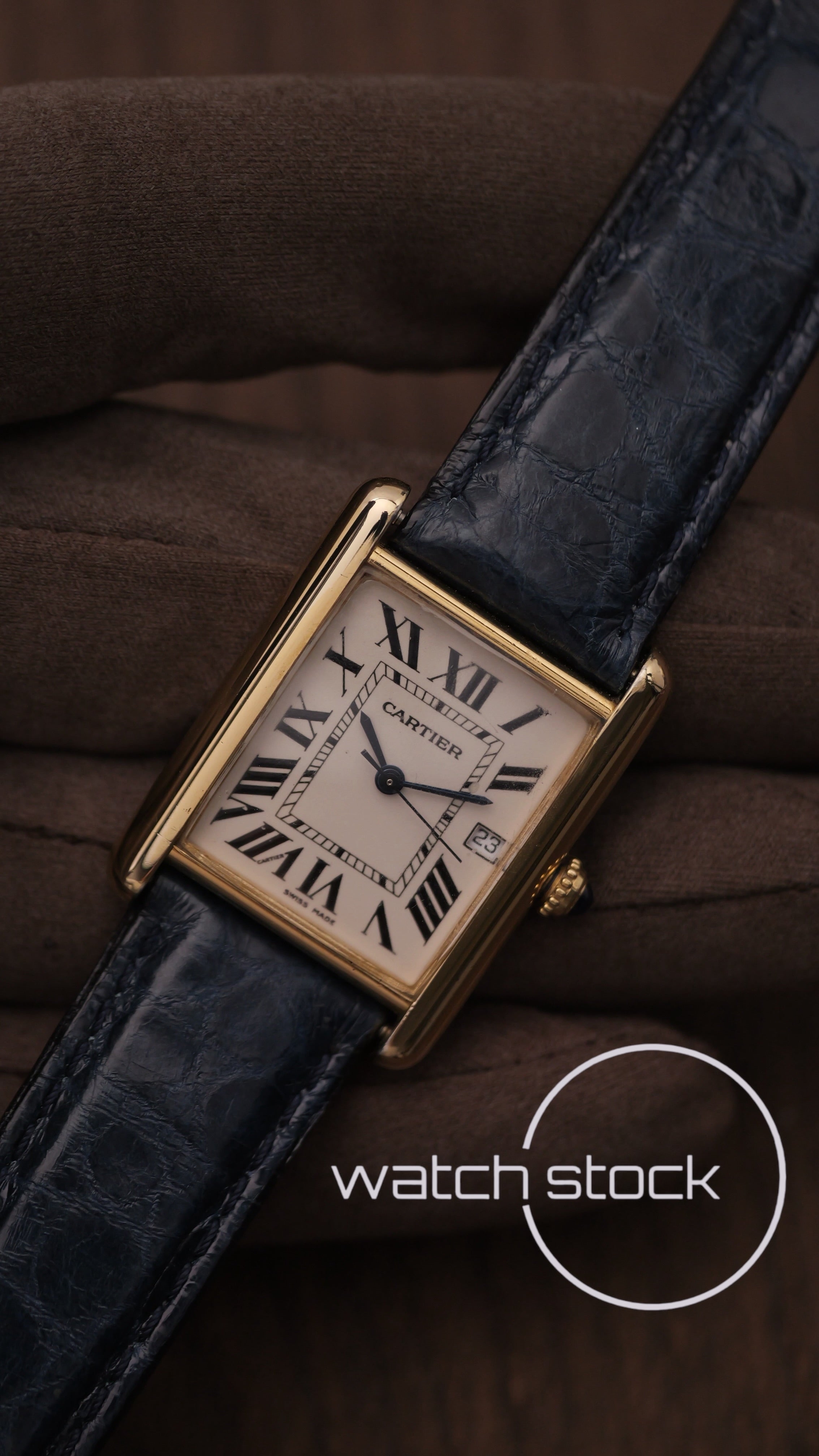 Cartier tank ref.2413 vermeil 24x34mm grande