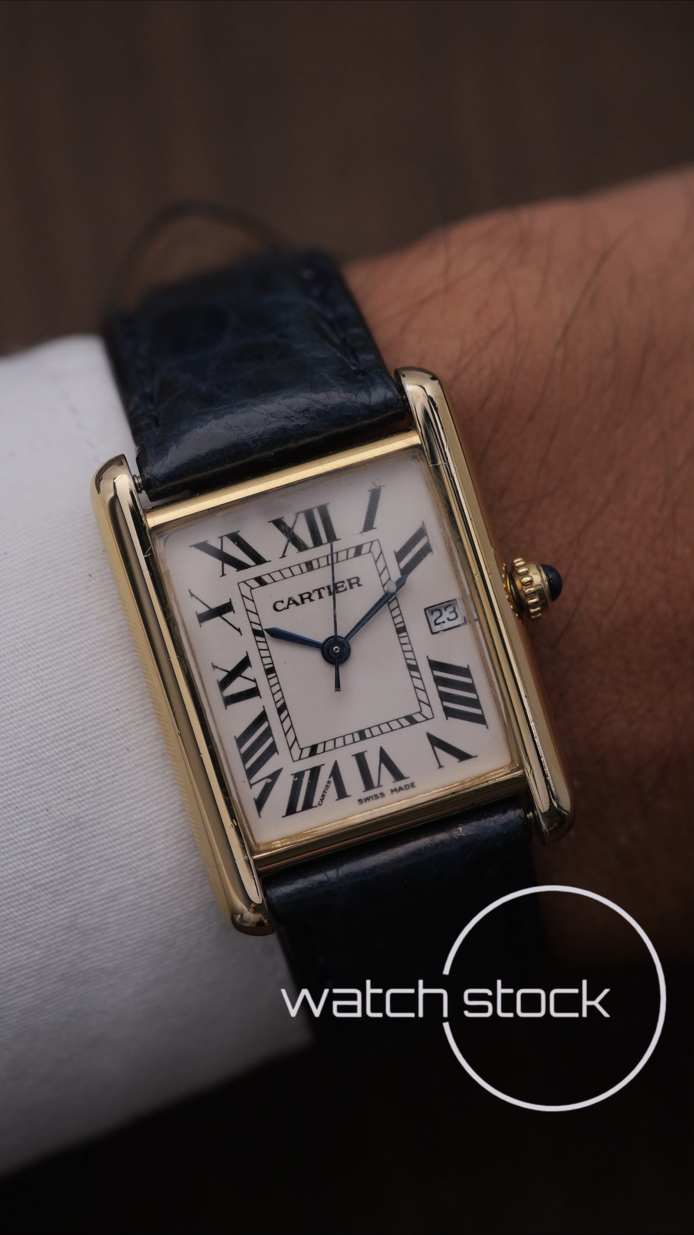 Cartier tank ref.2413 vermeil 24x34mm grande