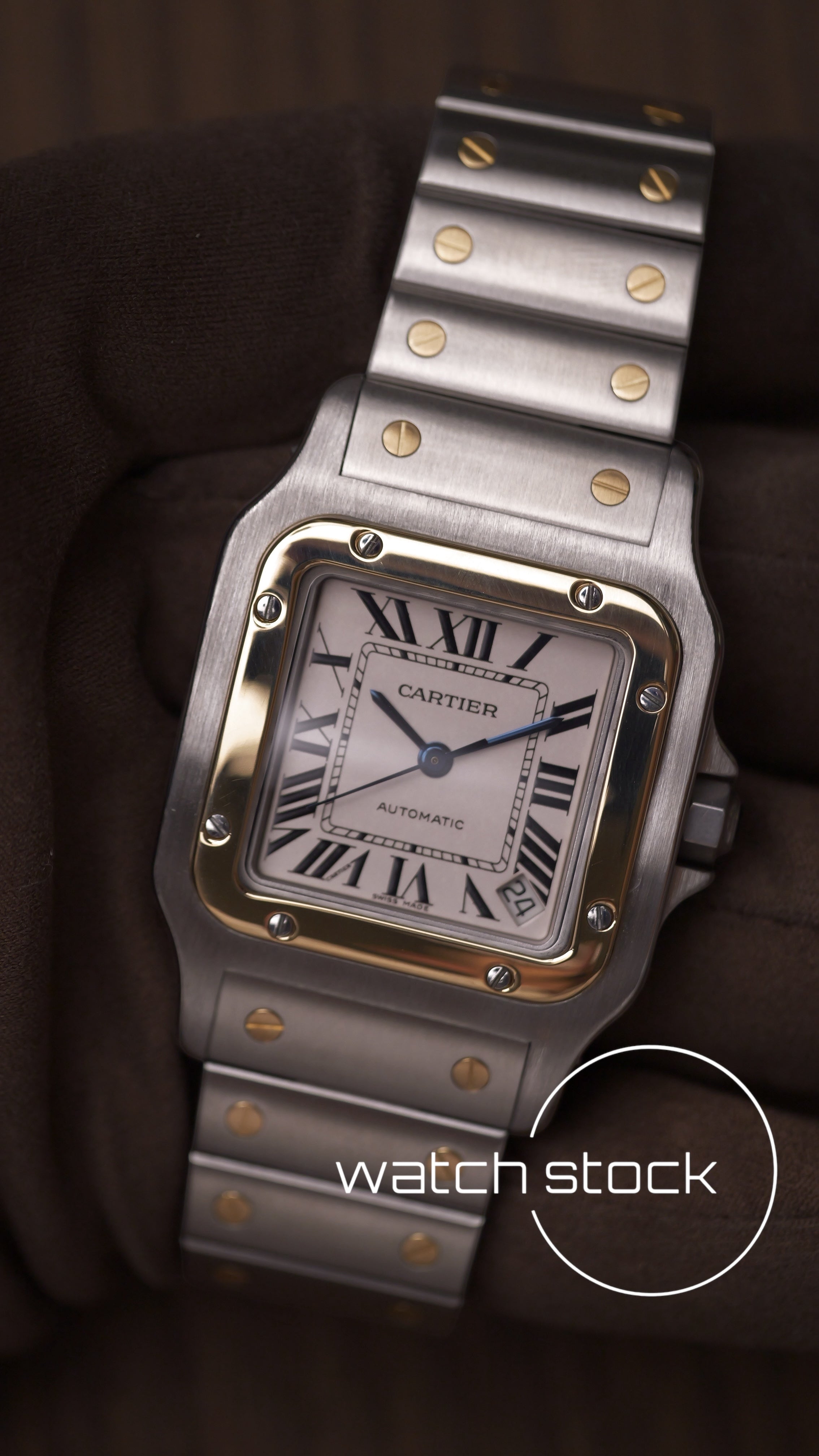 Cartier santos galbee XL gold steal ref.2823 Full set Automatic 32x45mm