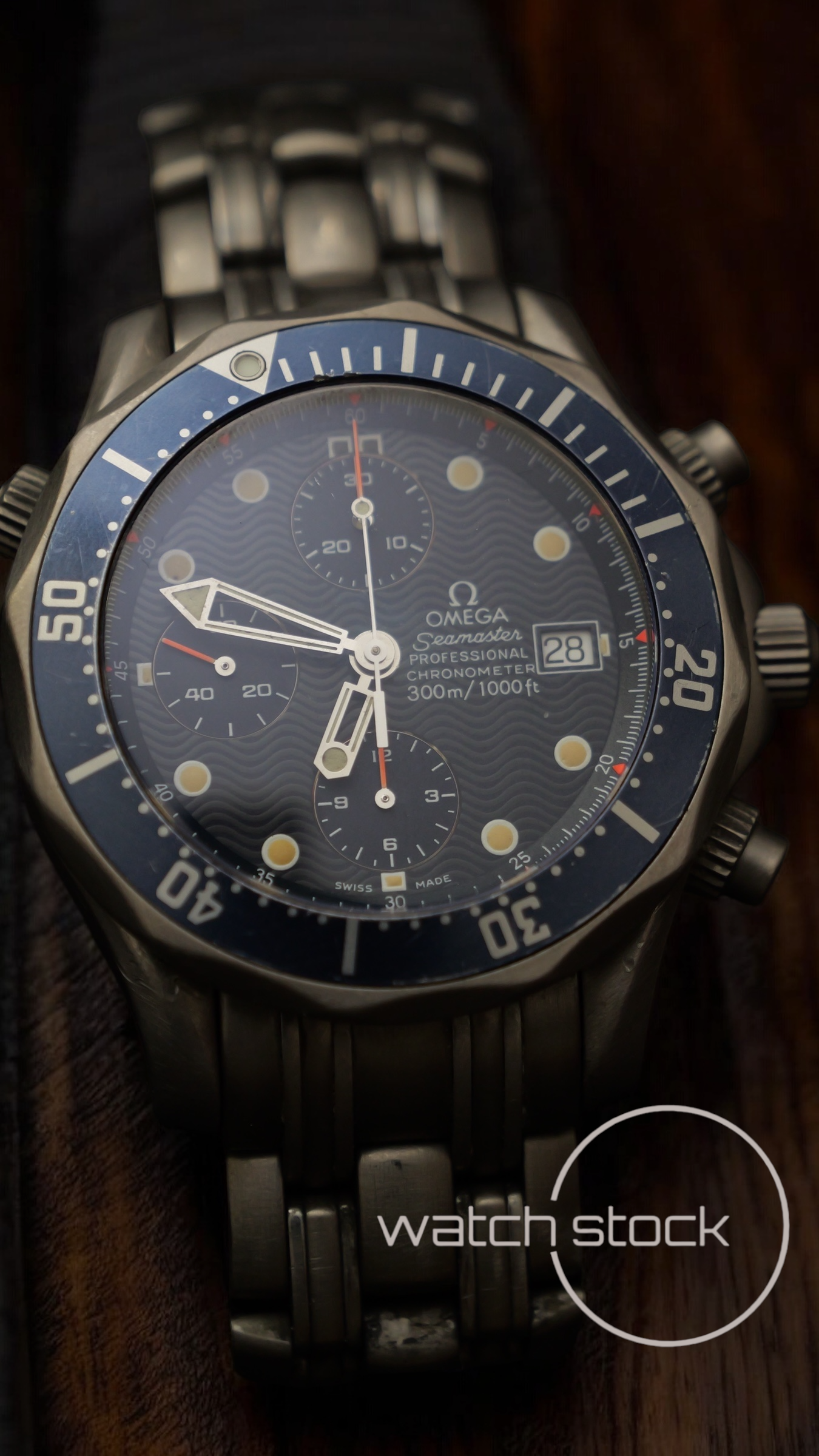 Omega seamaster 300m Chrono titanium ref. 178.0504 41mm blue dial