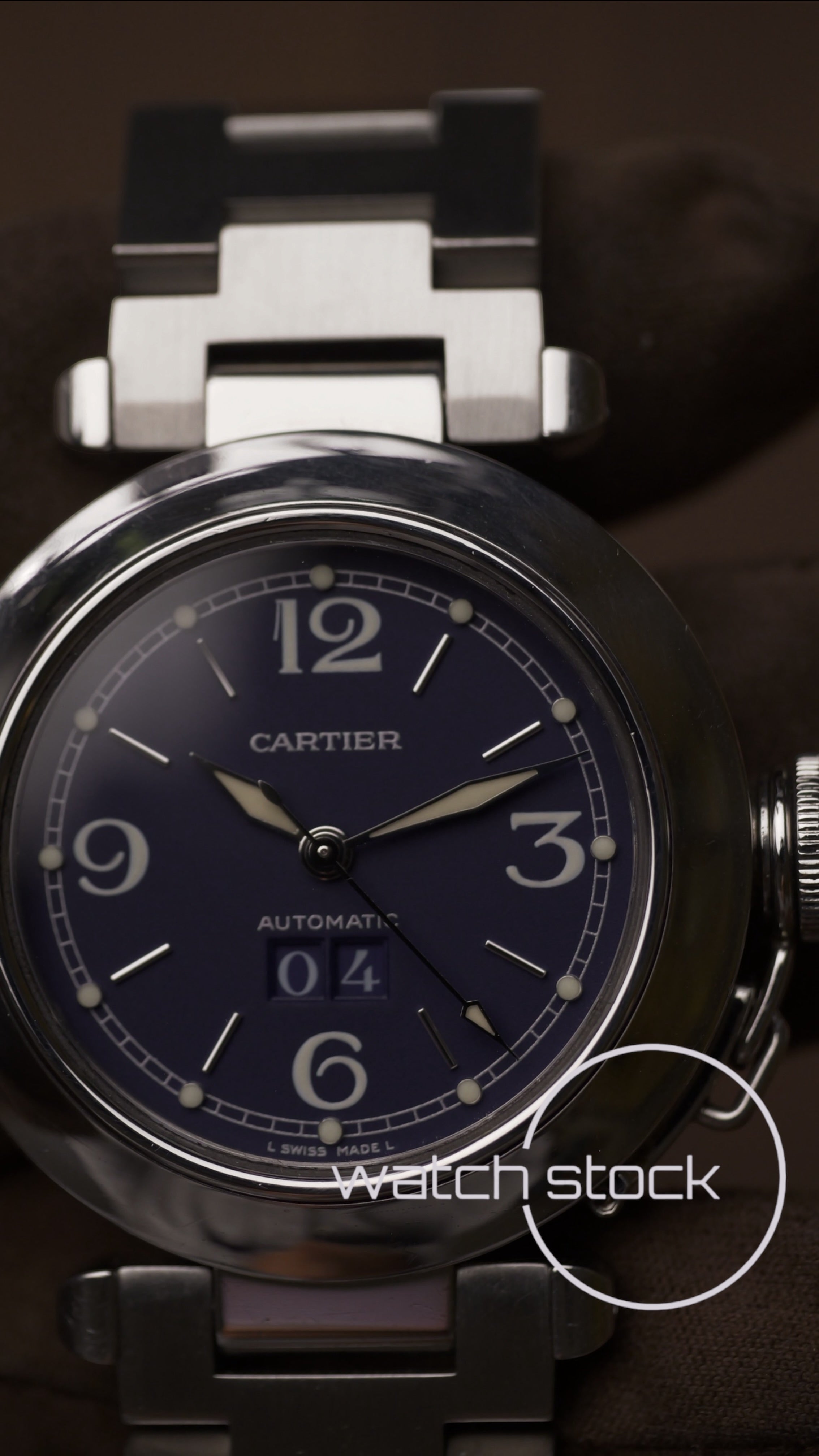 Cartier Pasha gran data Automatic 35mm ref.2375 violet Dial