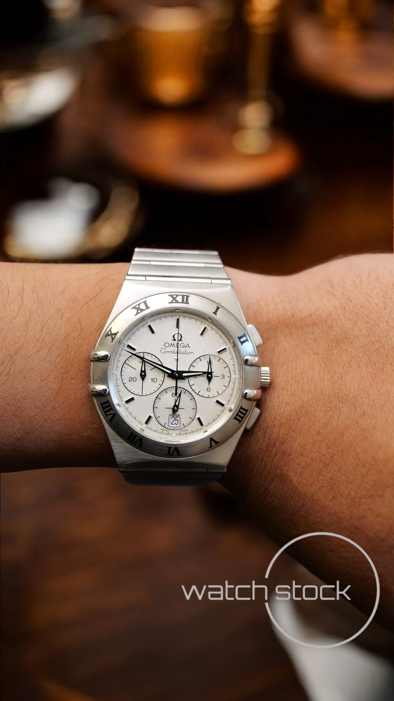 Omega constellation double Eagle chrono (39mm) Condizioni eccellenti white dial