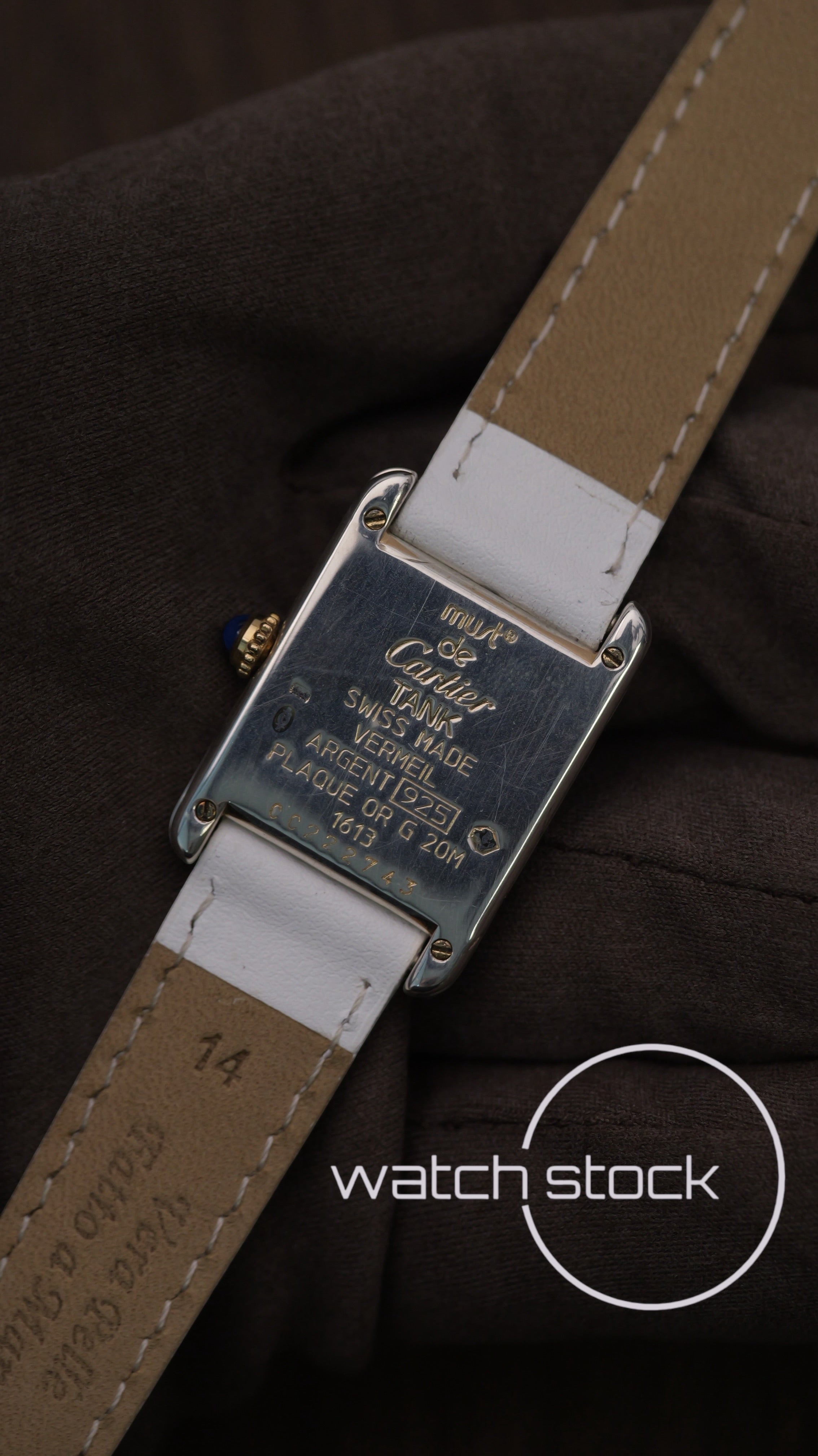 Cartier tank vermeil argent plaque gold ref.1613 tg.3