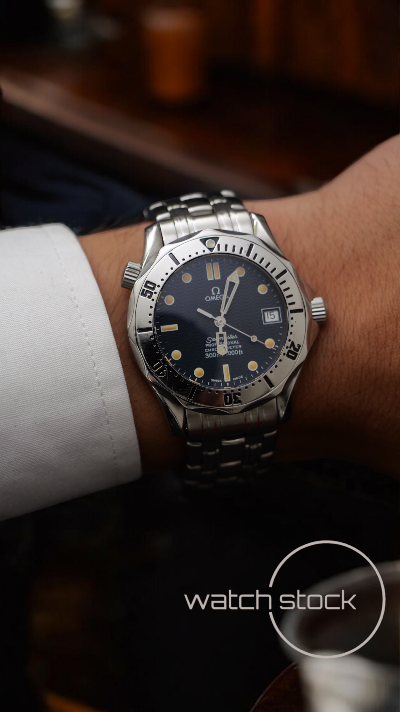 Omega seamaster 300m automatic 36mm blue dial ref. 168.1502