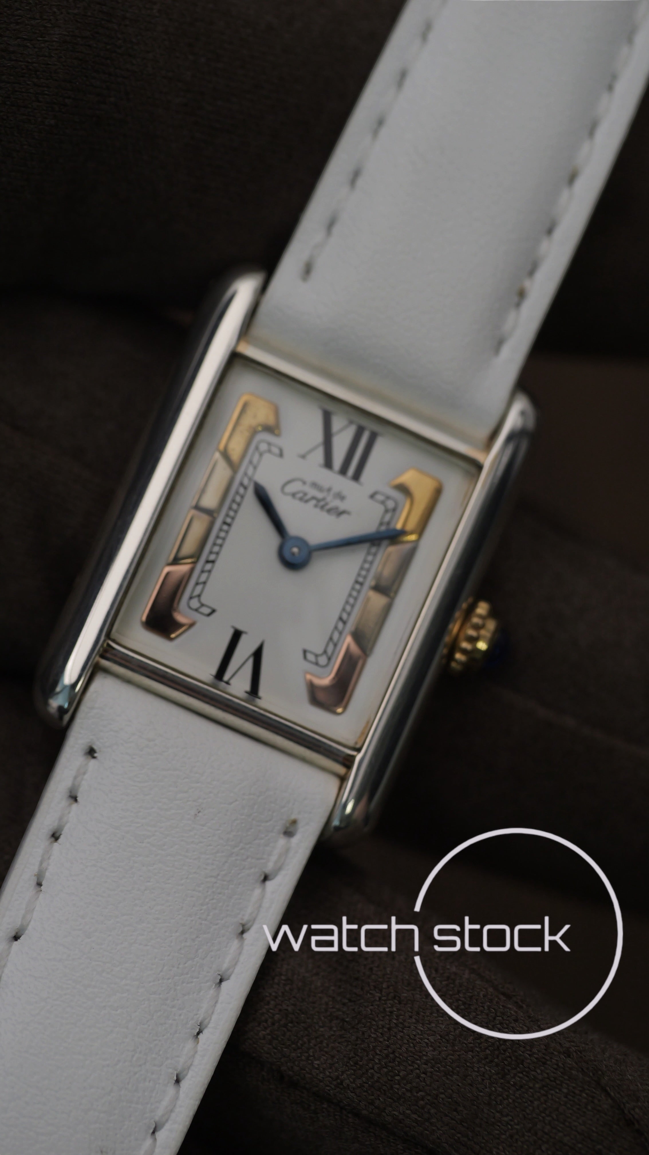 Cartier tank vermeil argent plaque gold ref.1613 tg.3