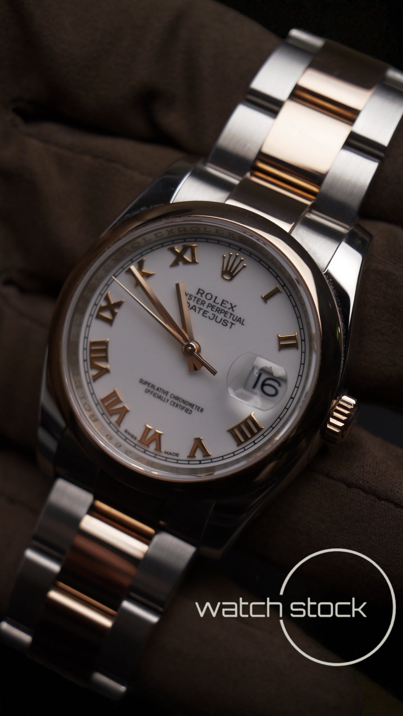 Rolex datejust 36mm Ref.116201 two-tone rose gold