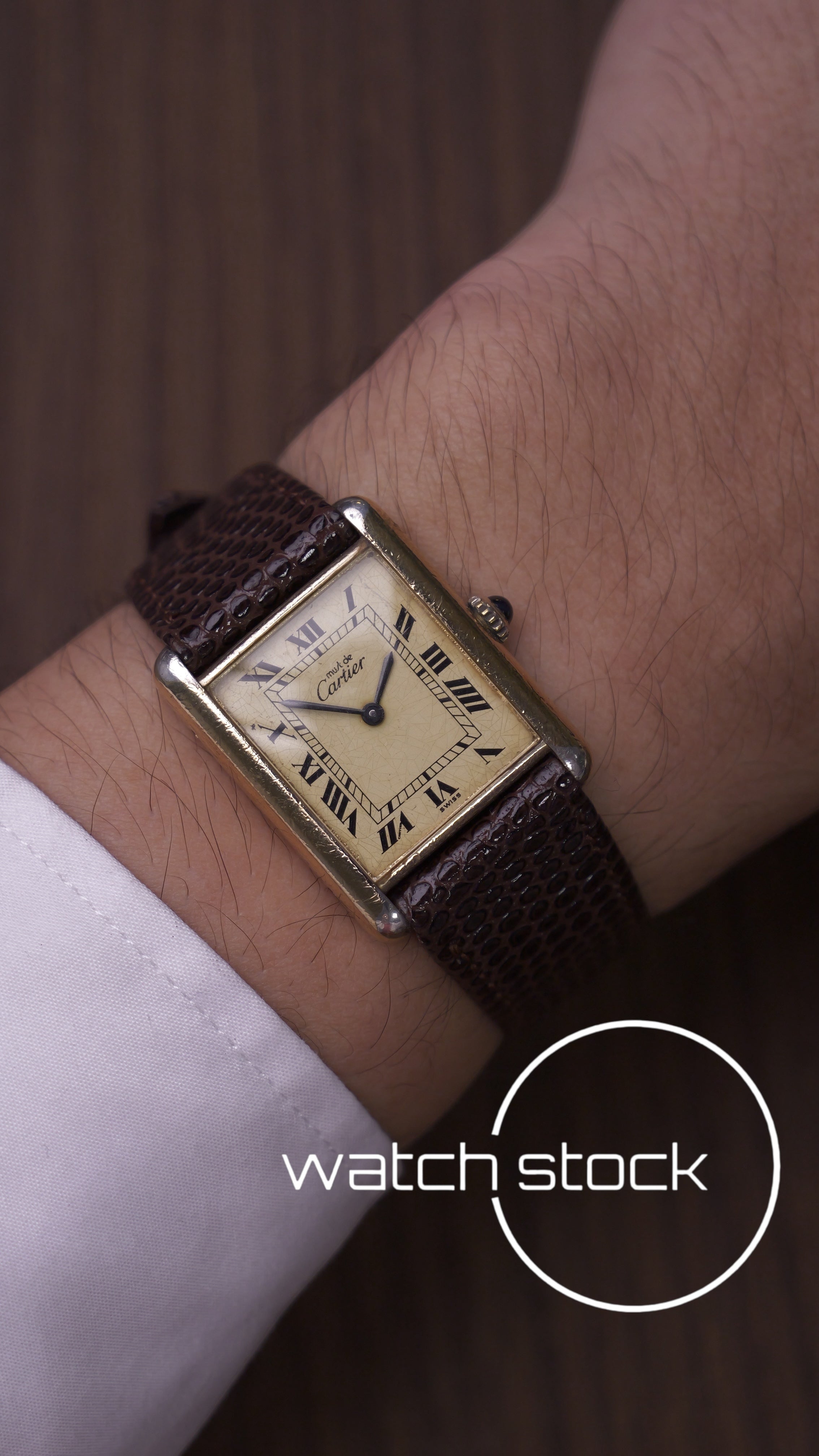 Cartier Tank lemon roman numbers dial taglia 6