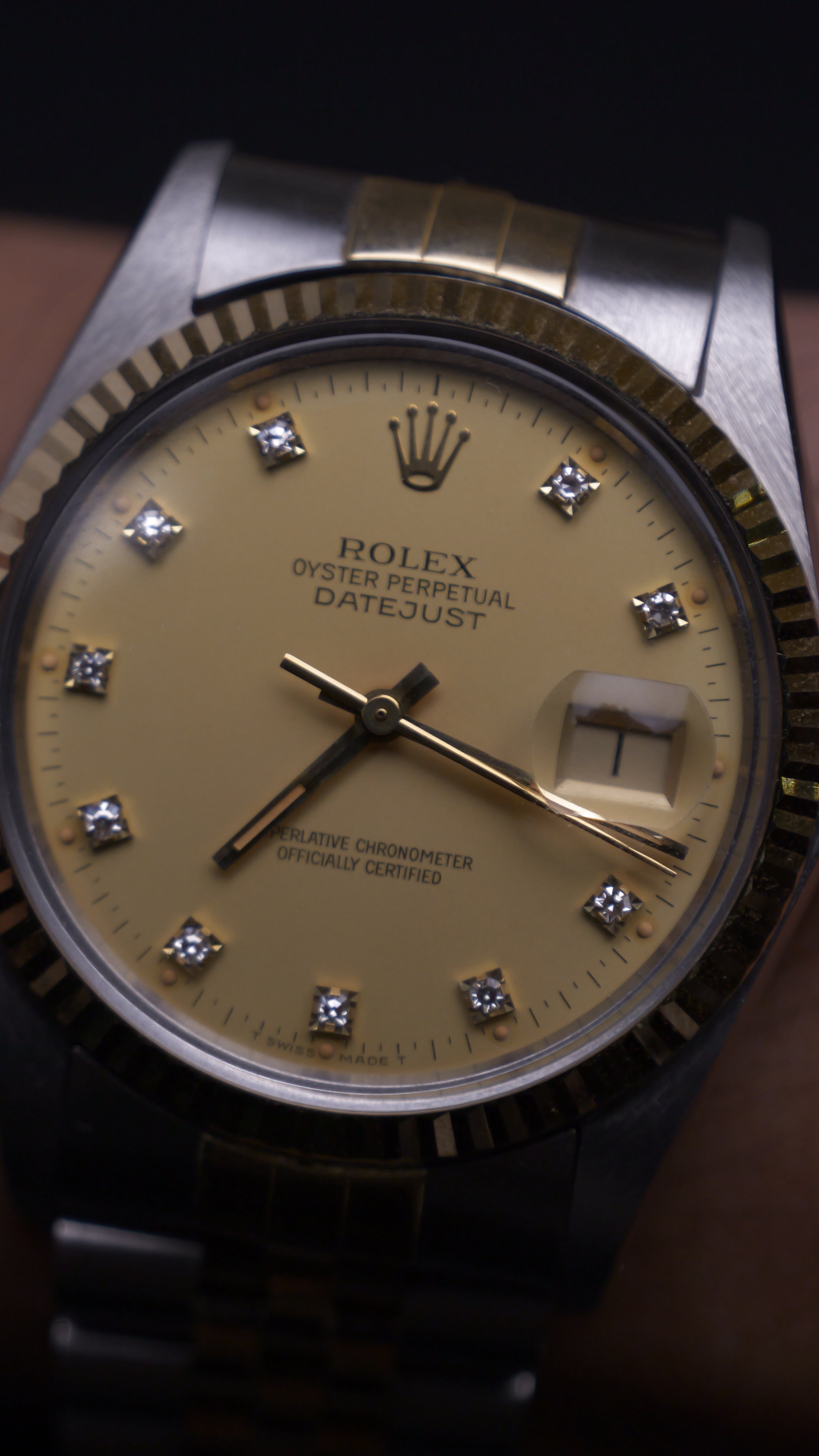 Rolex Datejust acciaio oro e diamanti 36mm ref.16013 full set