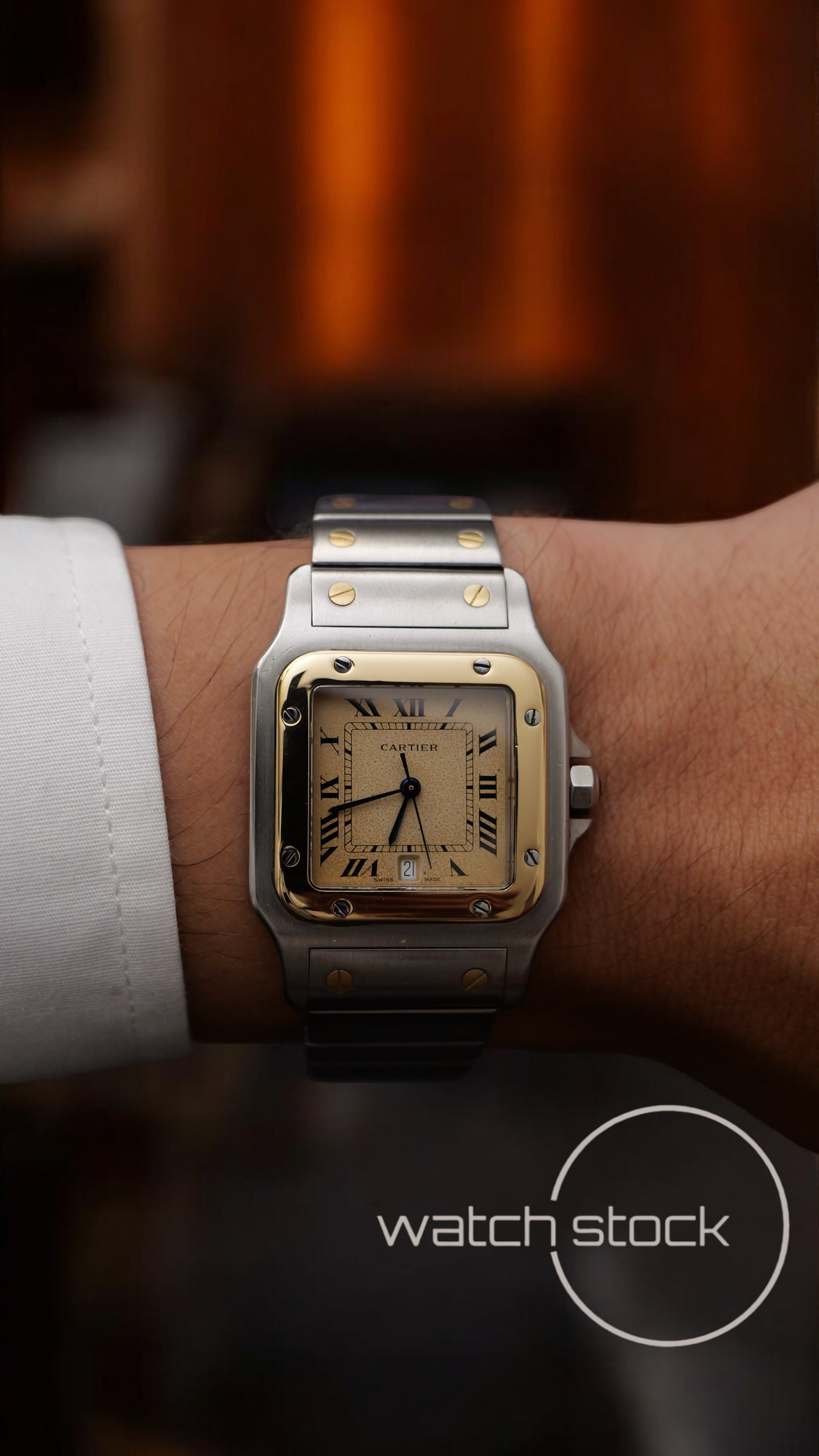 Cartier santos galbe 29x41mm ref.187901 must de cartier quarz