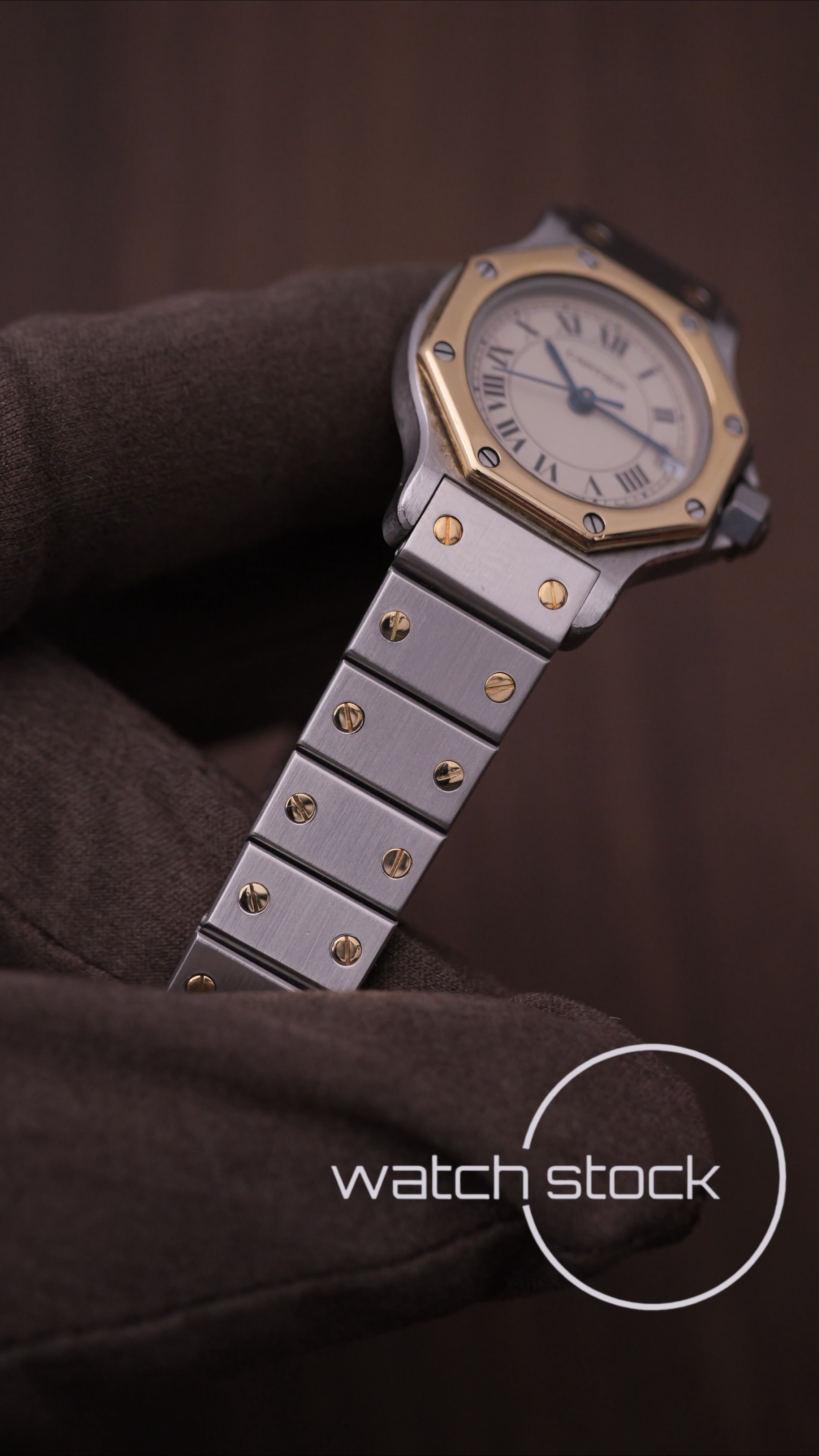 Cartier santos octagon 24mm lady