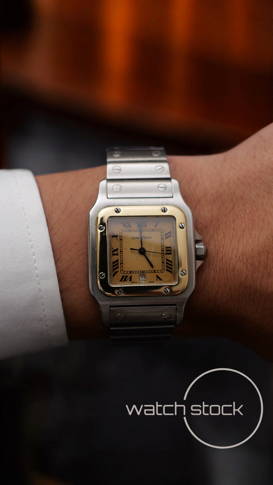 Cartier santos galbe 29x41mm Ref. 187901 must de cartier quarz
