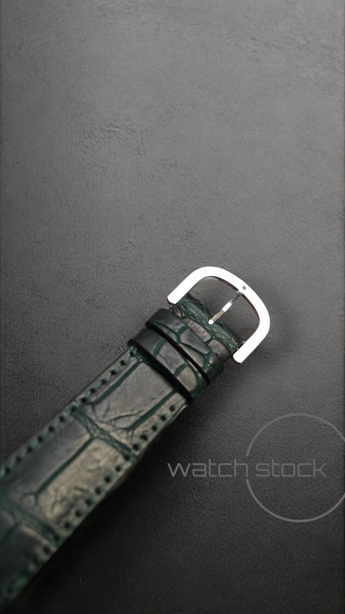 Cinturino Longines in pelle verde con fibbia loggata ansa 20mm