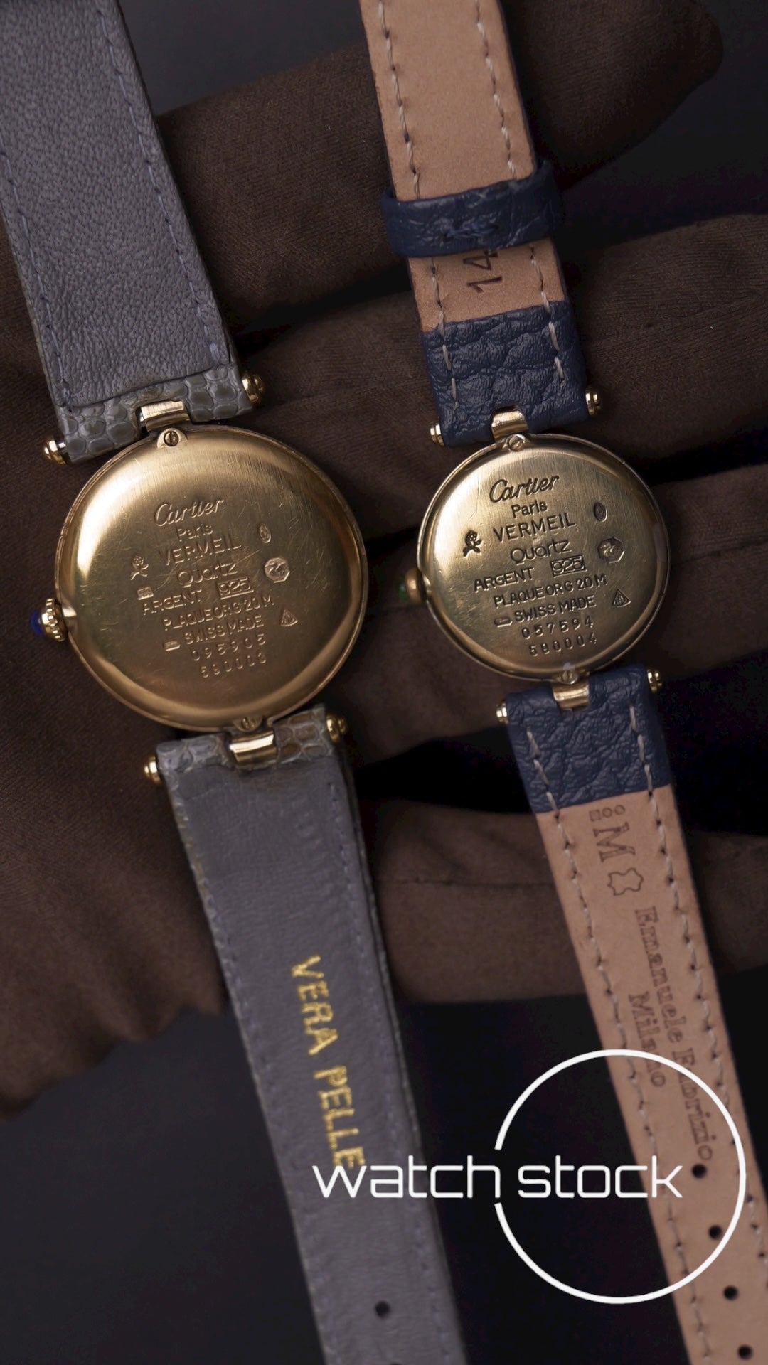Coppia Cartier Vermeil referenza 590003/590004