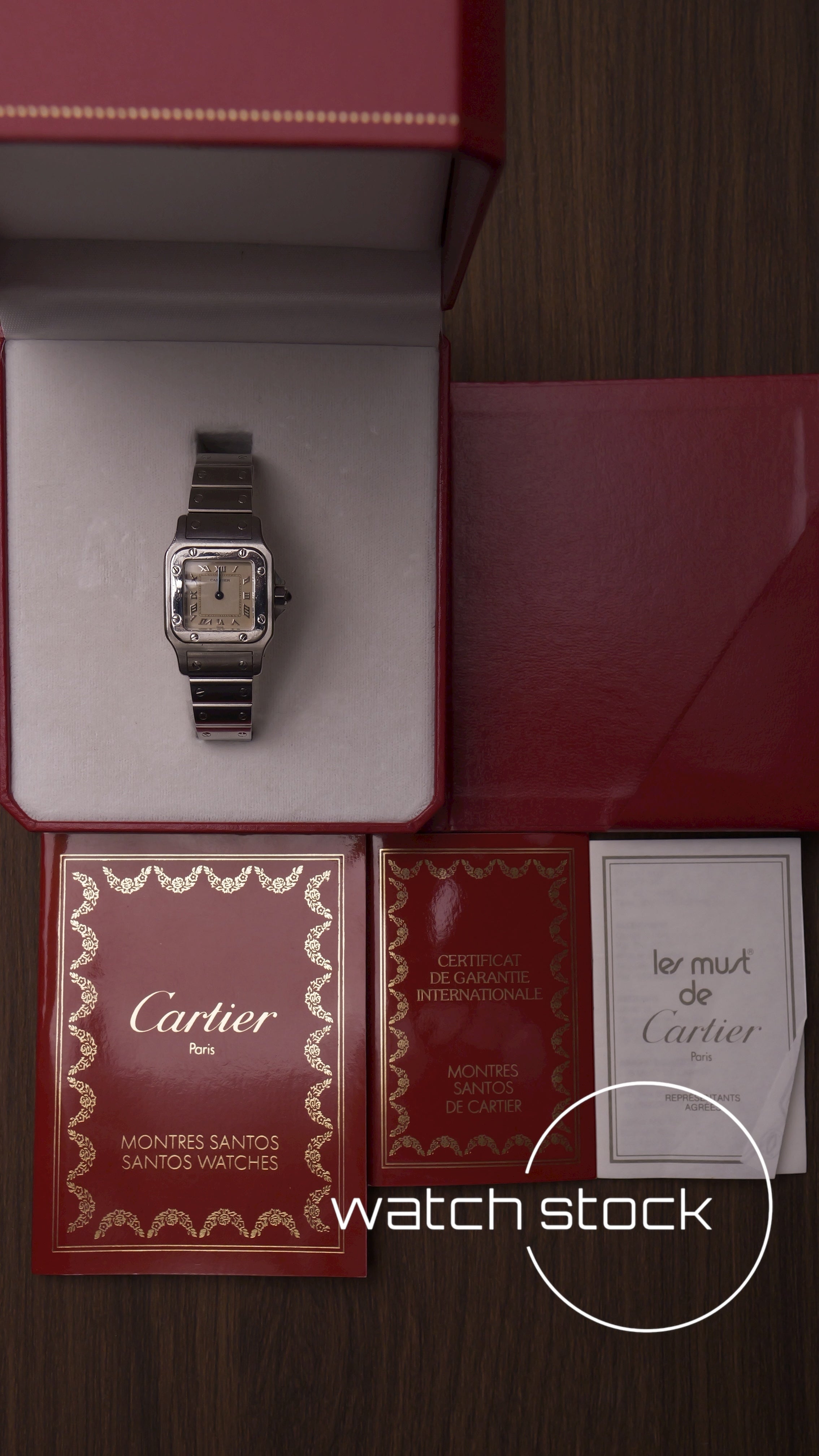 Cartier santos galbee lady quartz 24x35mm ref.9057930 FULL SET