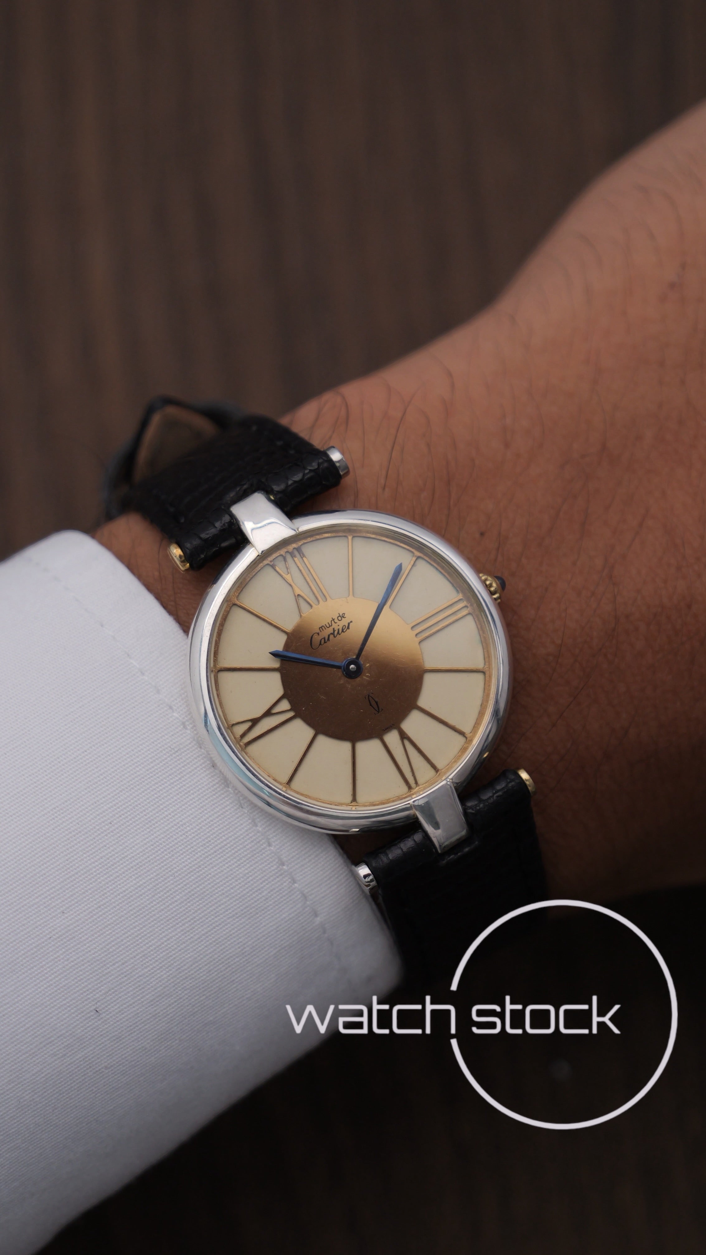 Cartier Vendome 30mm roman numbers dial anno 1990º