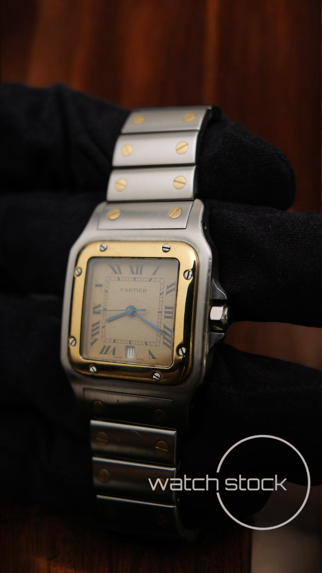 Cartier santos galbe 29x41mm ref.187901 must de cartier quarz