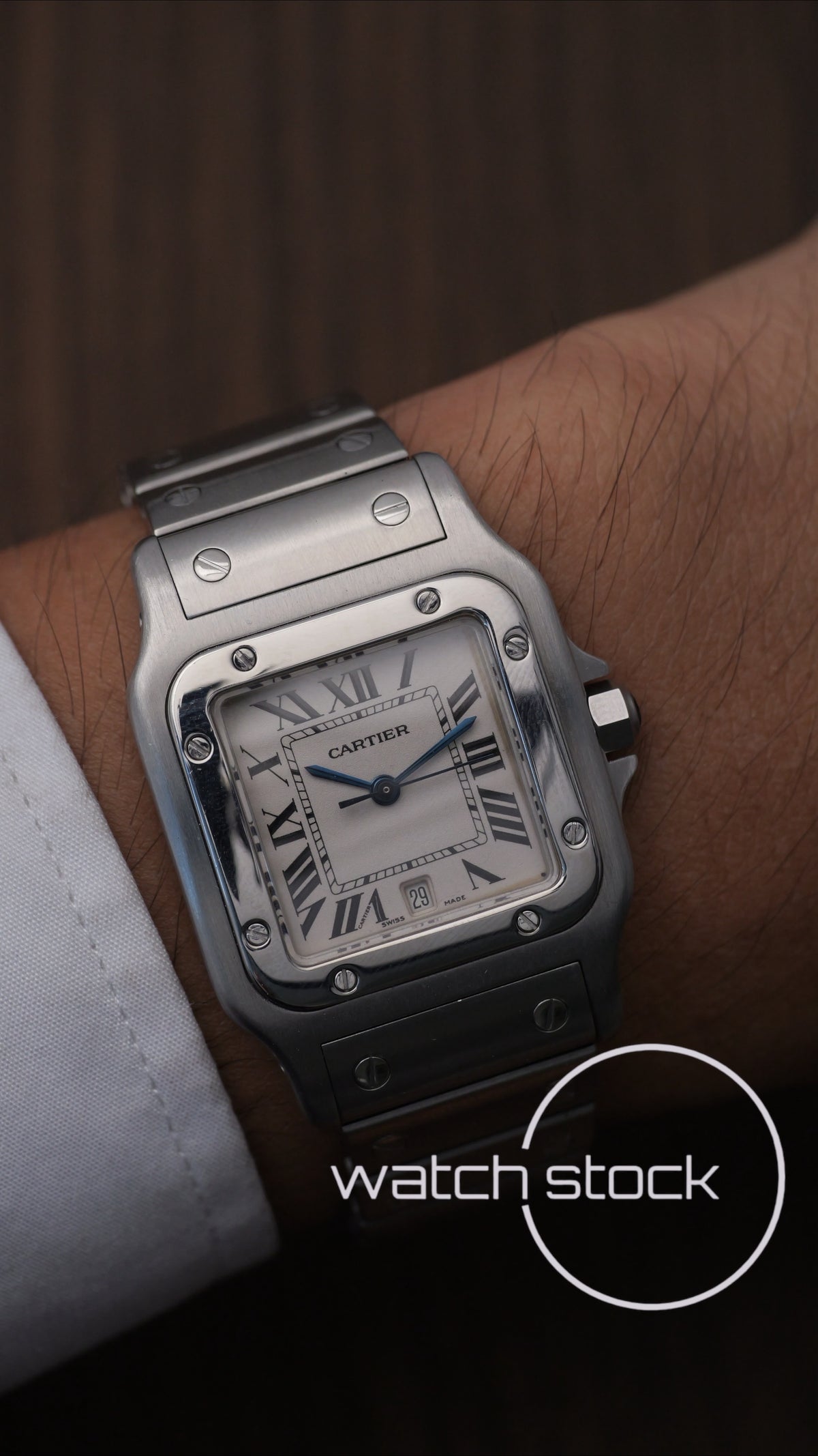 Cartier santos galbee quartz ref.1564 29x41mm