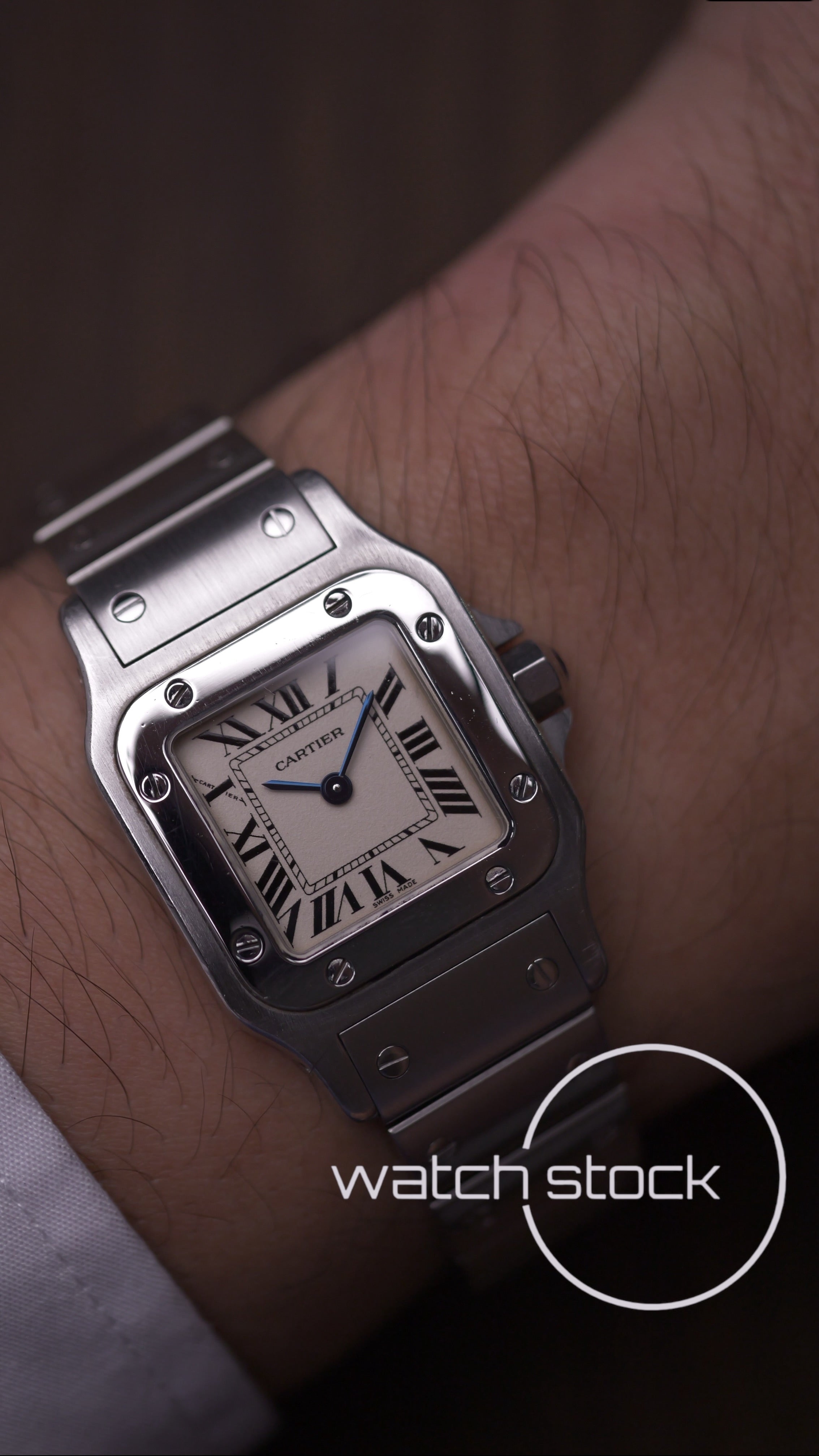 Cartier santos galbee lady quartz 24x35mm ref.1565