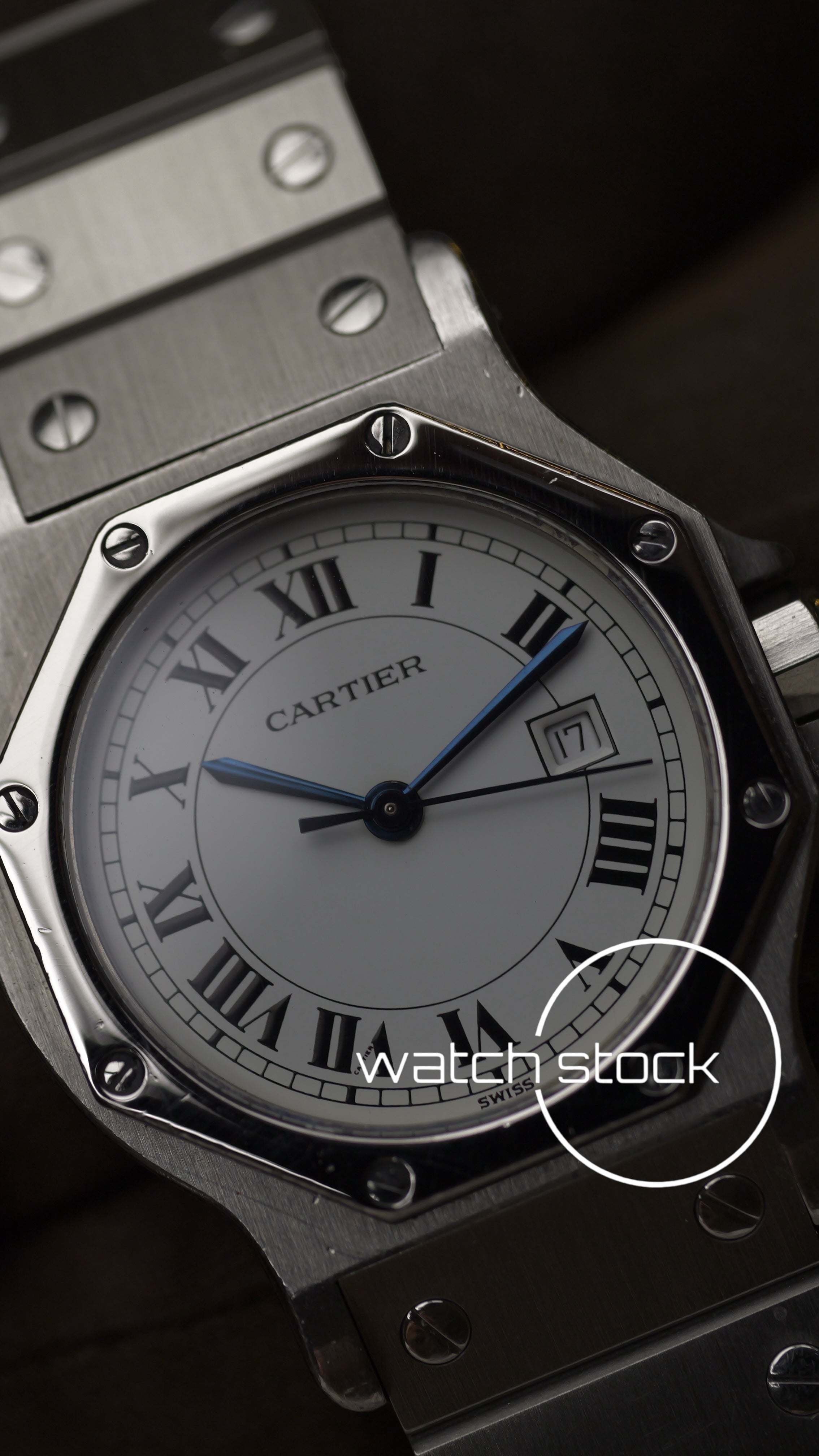 Cartier santos Octagon 30mm Large men ref.2966 Automatic