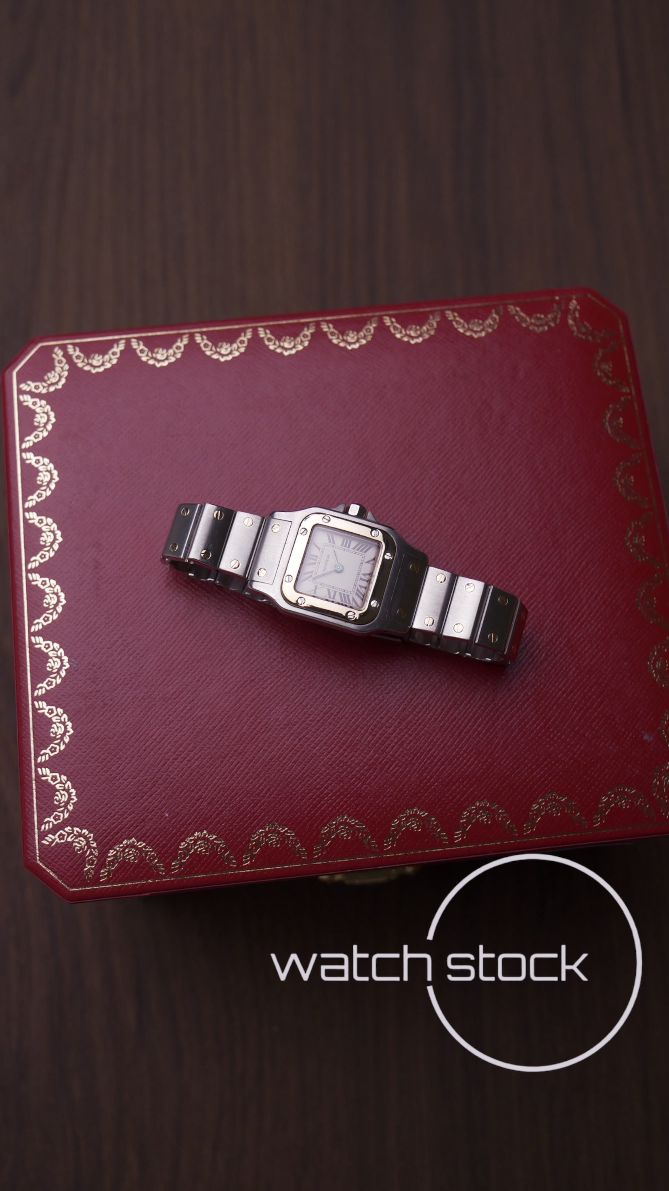 Cartier santos galbee lady quartz 24x35mm ref.166930