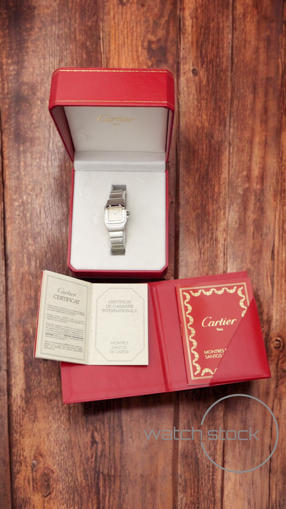 Cartier santos galbe lady 24x35mm santos de cartier quarz box misura 2 FULL SET