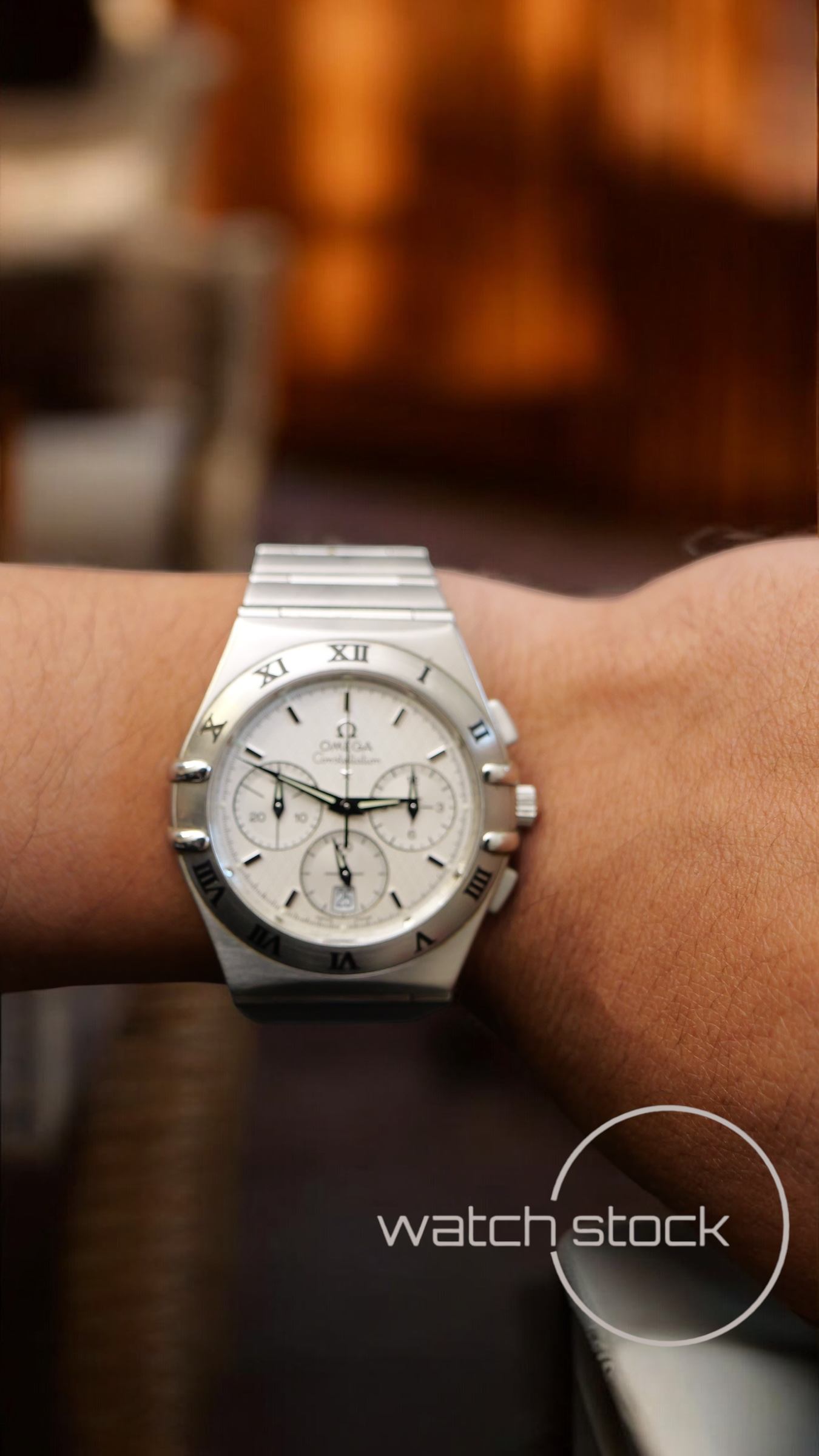 Omega constellation double Eagle chrono (39mm) Condizioni eccellenti white dial