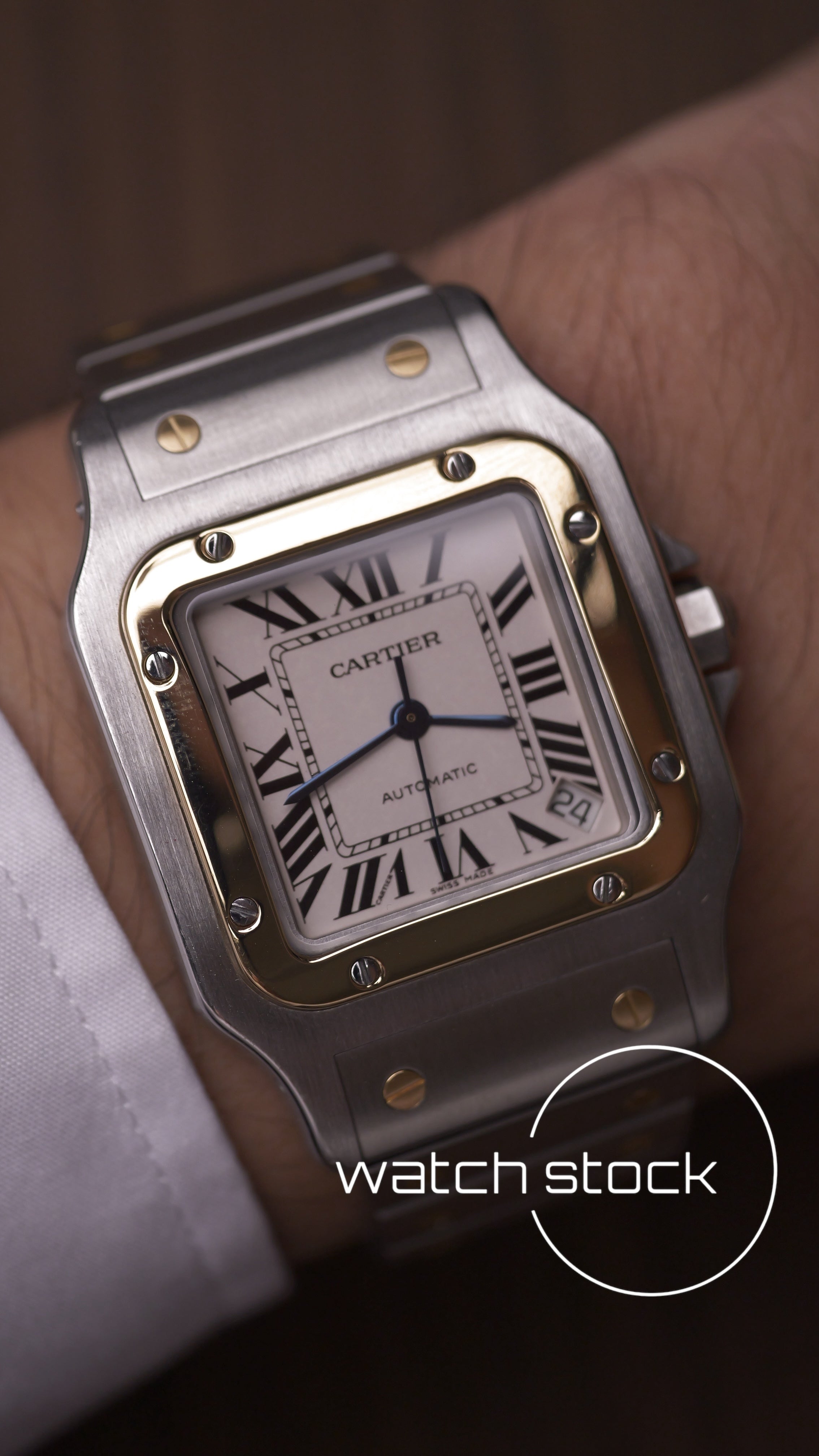 Cartier santos galbee XL gold steal ref.2823 Full set Automatic 32x45mm