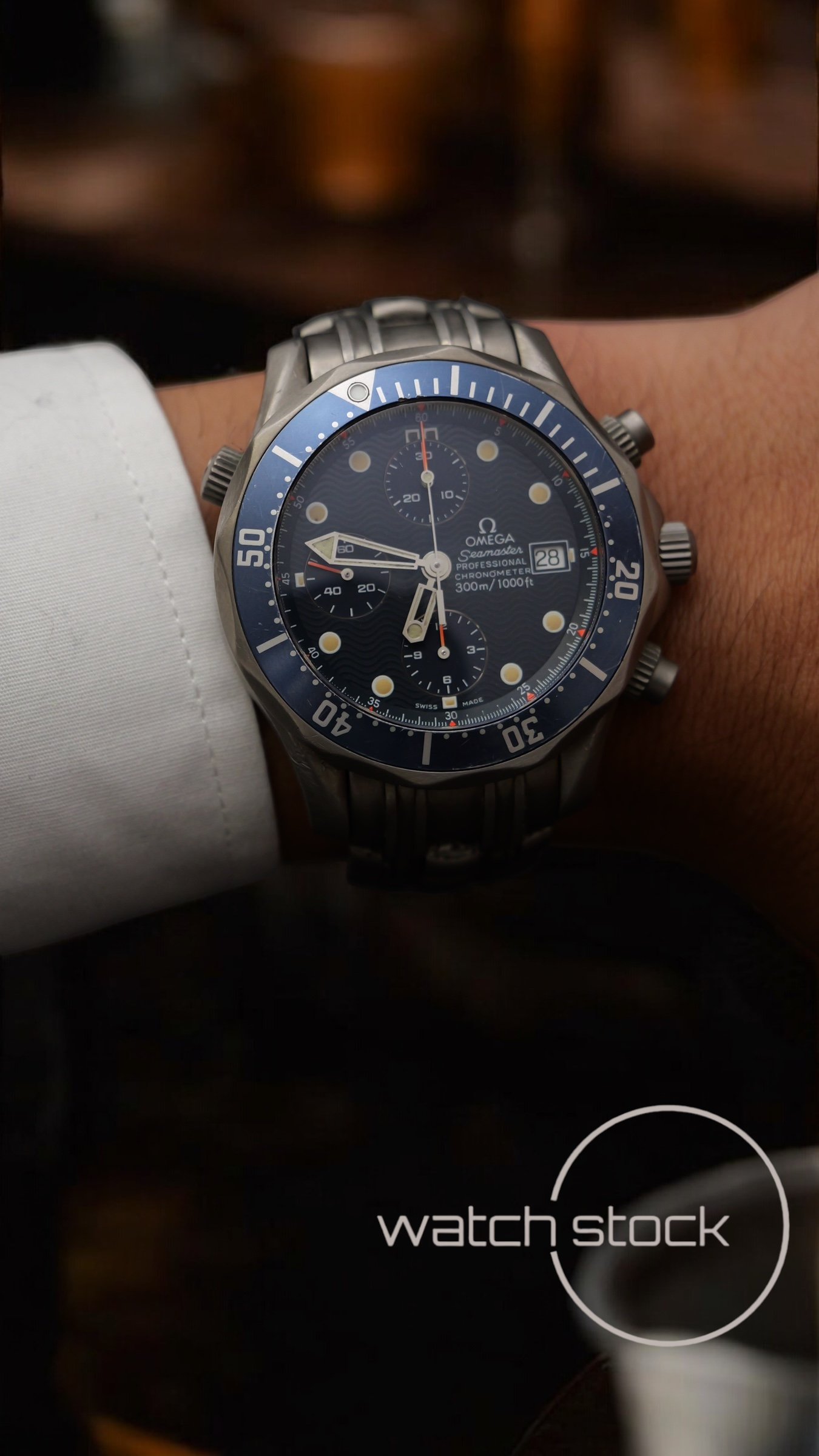 Omega seamaster 300m Chrono titanium ref. 178.0504 41mm blue dial