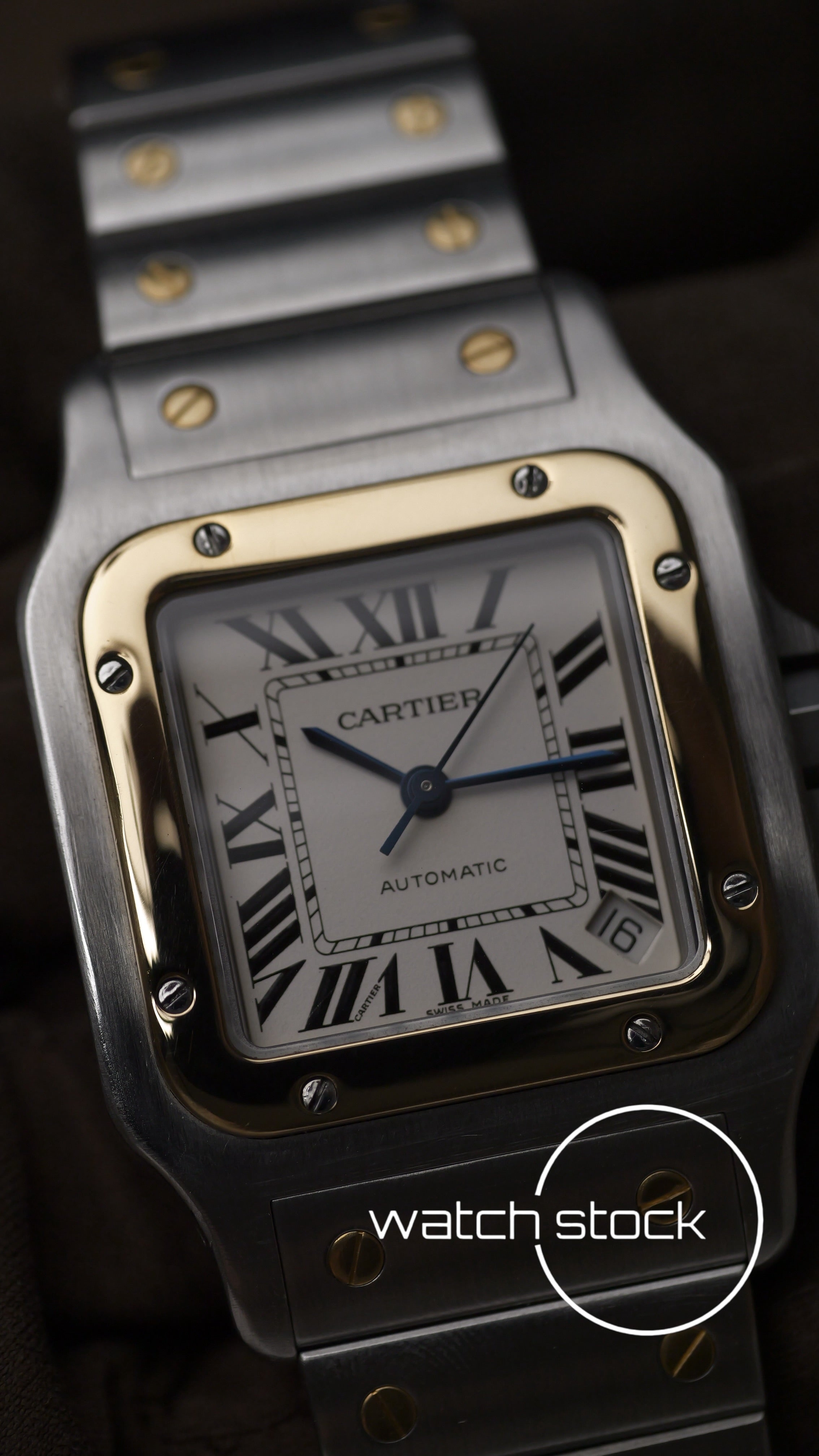 Cartier santos galbee XL Gold Steel ref.2823 Full set Automatic 32x45mm
