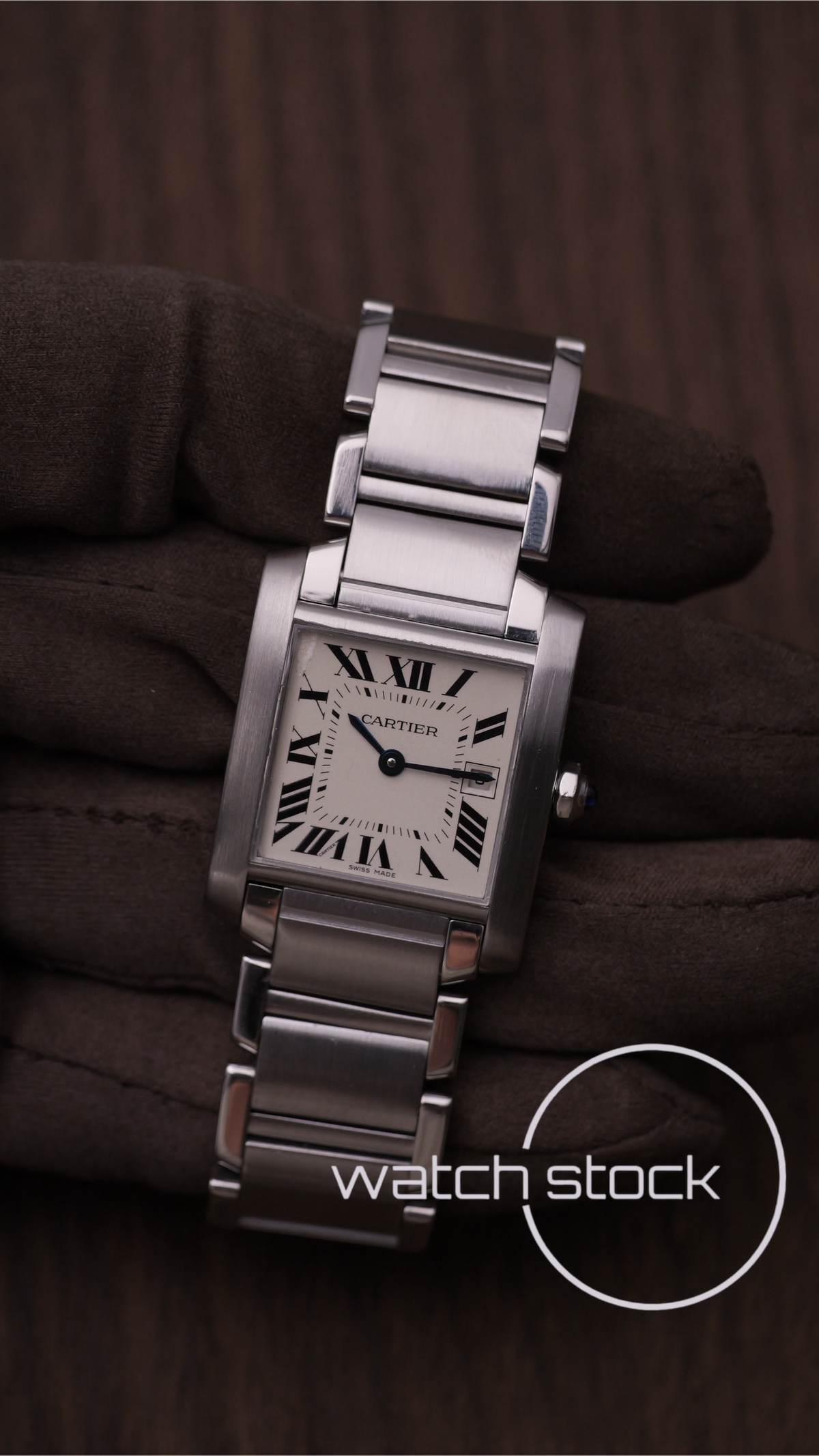 Cartier tank francaise medium ref.2465 29x30mm quartz
