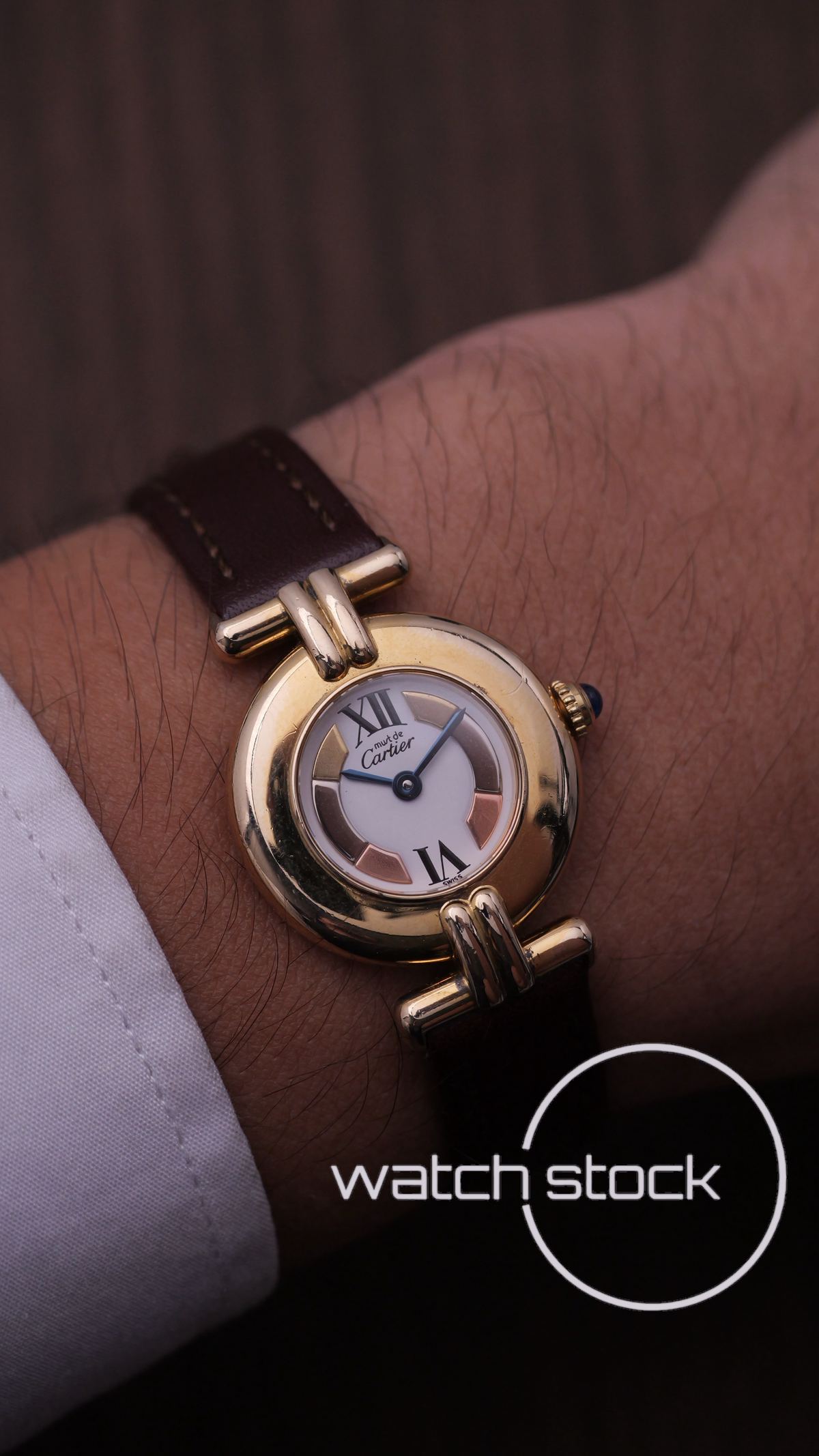 Cartier colisee trinity dial 24mm ref. 590002  quartz
